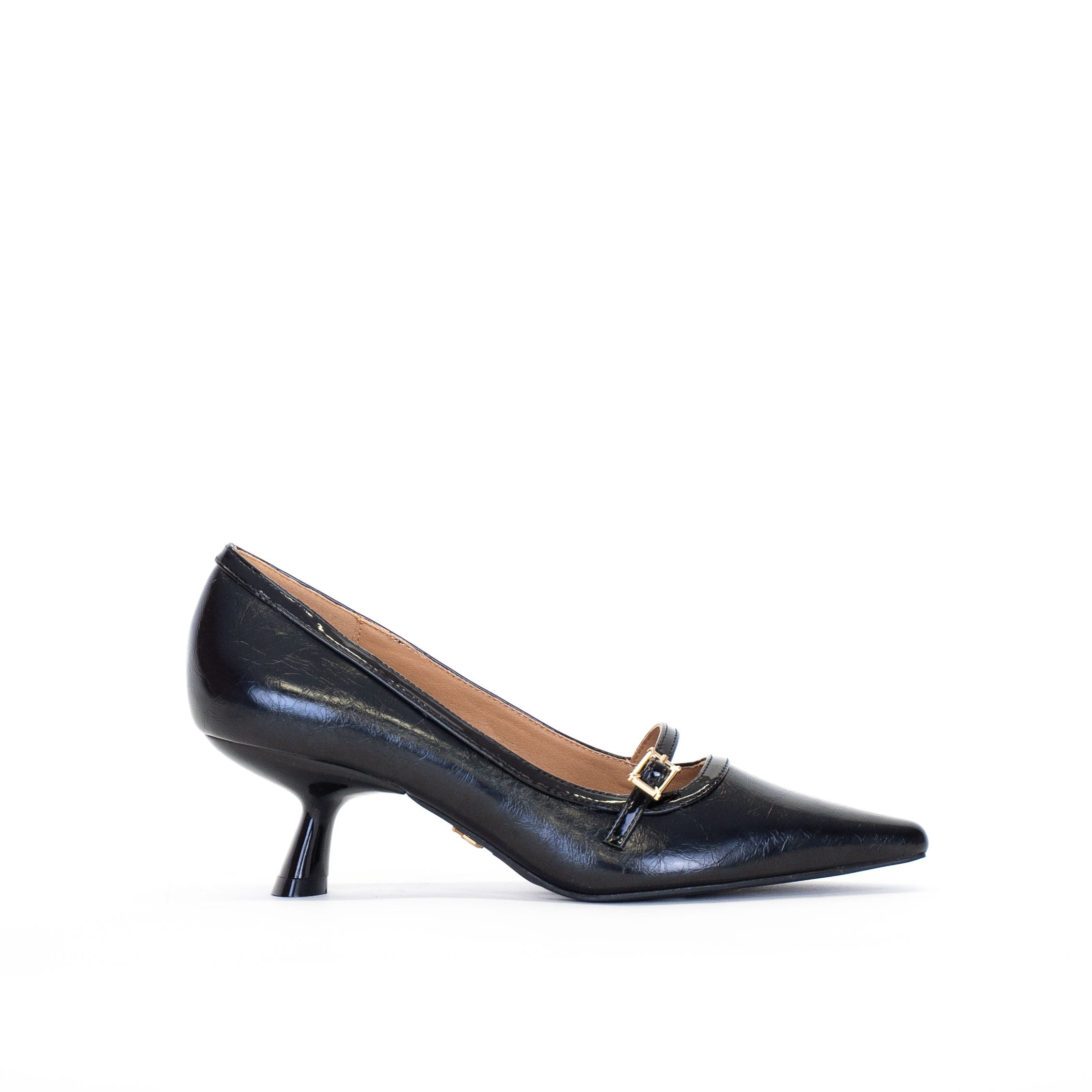 Gold & Gold - Tacco con fibbia Nero/Bordeaux