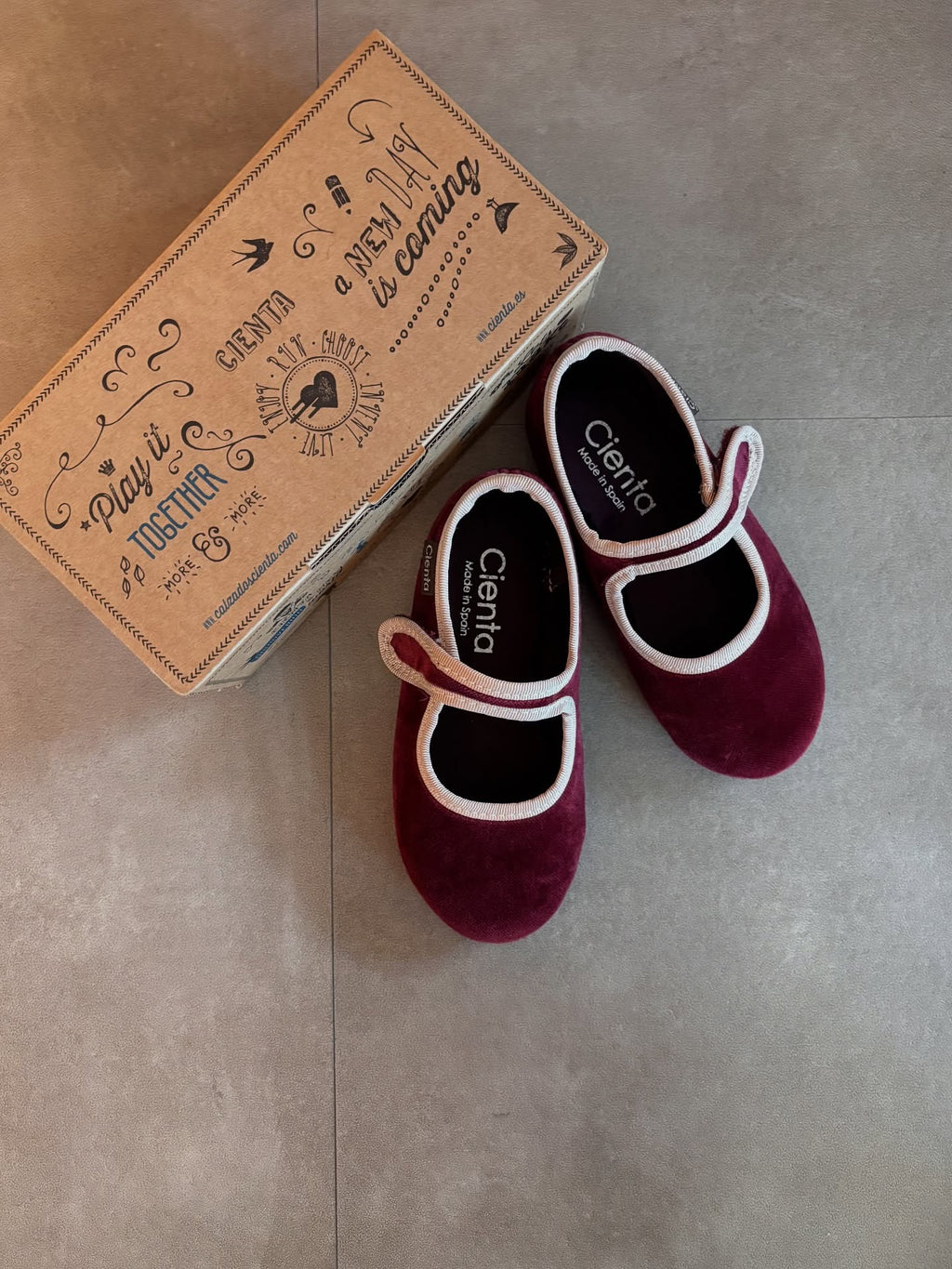CIENTA - 400078 | Ballerine Velluto- Velcro
