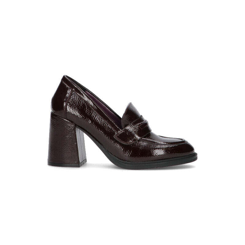 APE PAZZA-Mocassino donna bordeaux con tacco