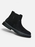 Scarponcini Alex Calzature Nautica Oregon Crazy da uomo in nabuk nero con inserti elastici e suola carrarmato