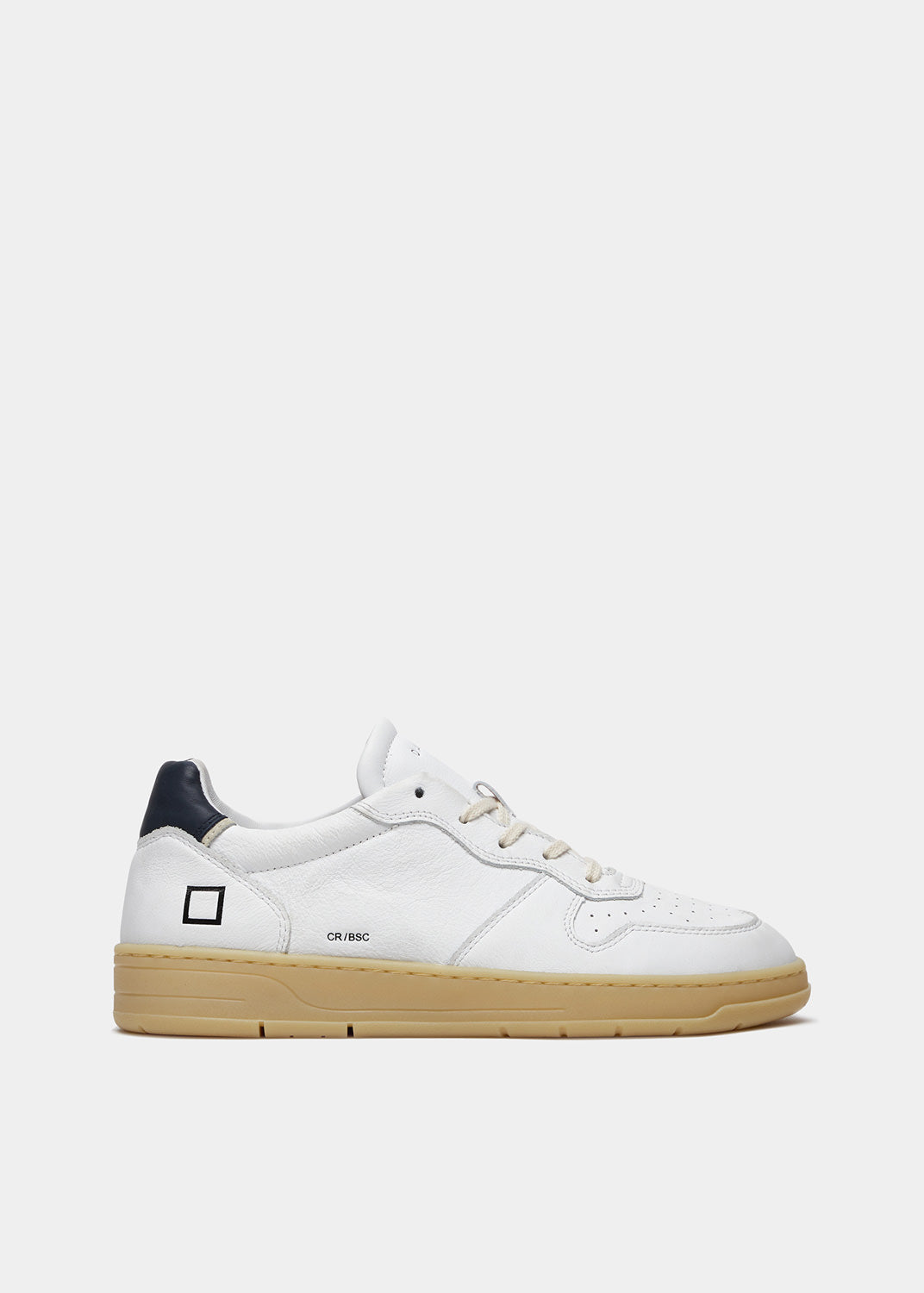 D.A.T.E. UOMO - COURT BASIC WHITE - BLU