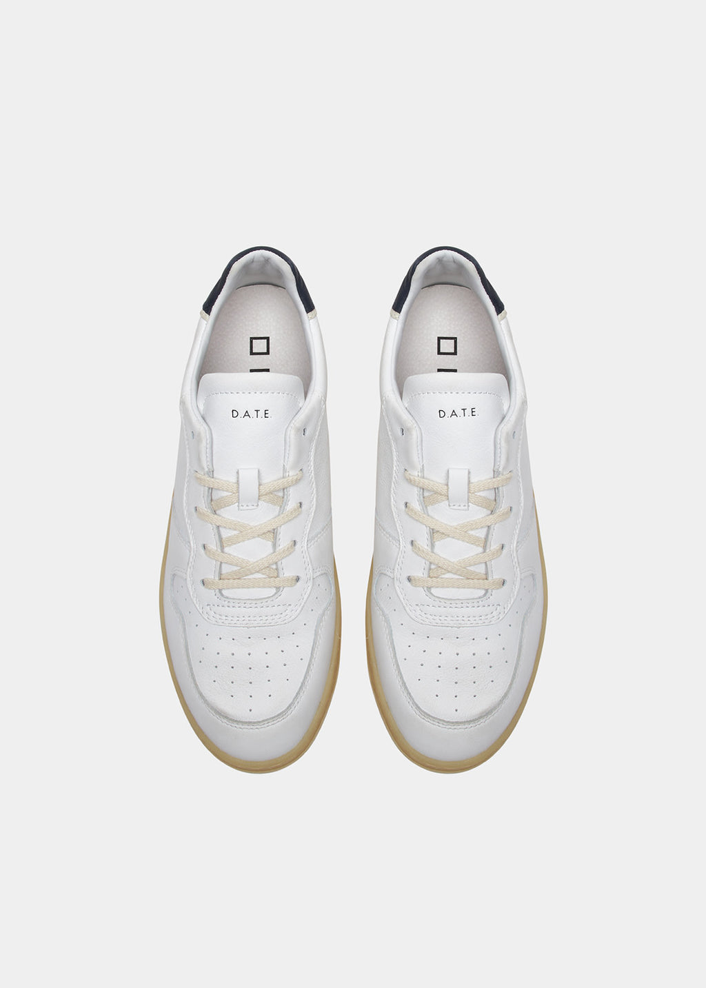 D.A.T.E. UOMO - COURT BASIC WHITE - BLU