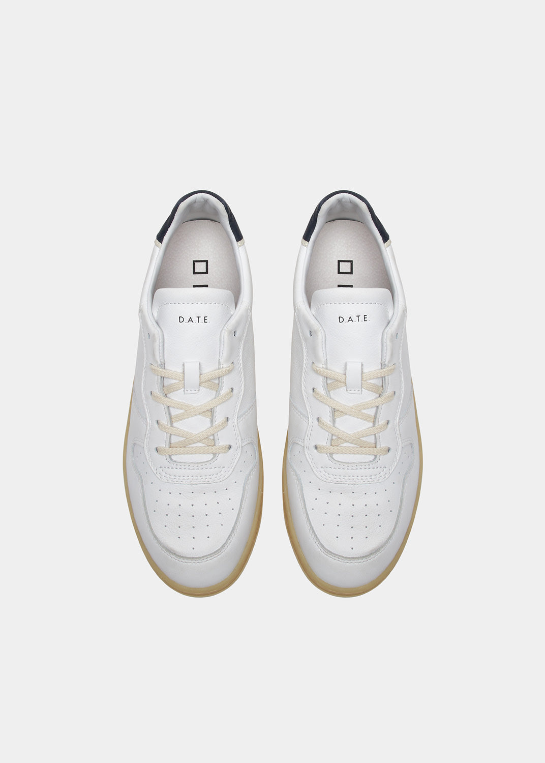 D.A.T.E. UOMO - COURT BASIC WHITE - BLU