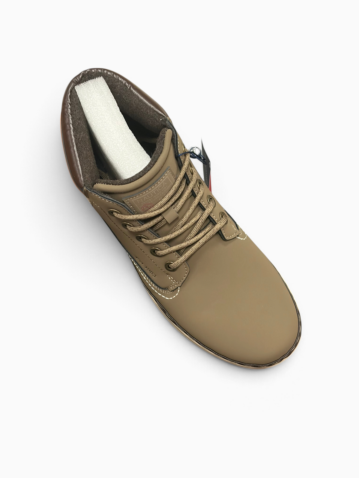 Scarponcini da uomo Alex Calzature Nautica Montreal color marrone con lacci e colletto imbottito