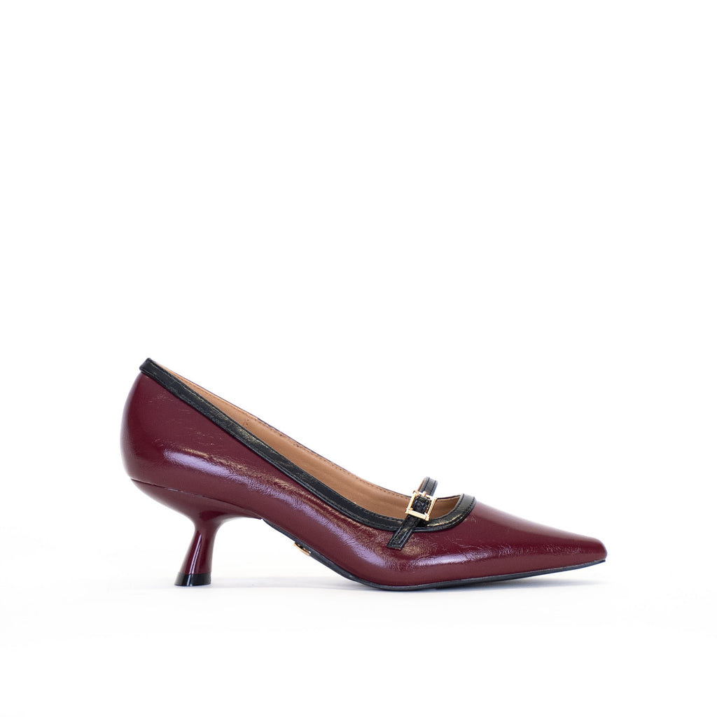 Gold & Gold - Tacco con fibbia Nero/Bordeaux