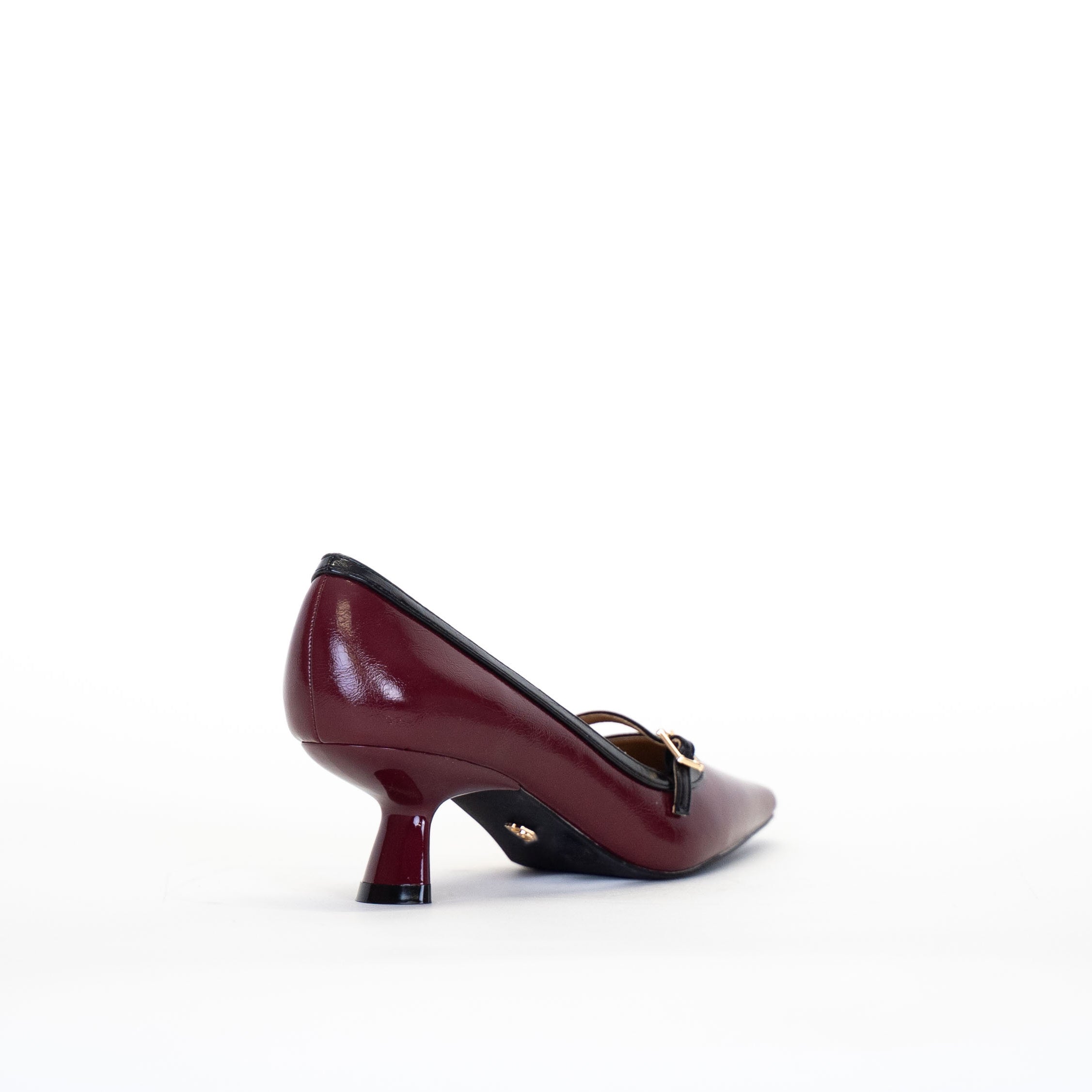 Gold & Gold - Tacco con fibbia Nero/Bordeaux