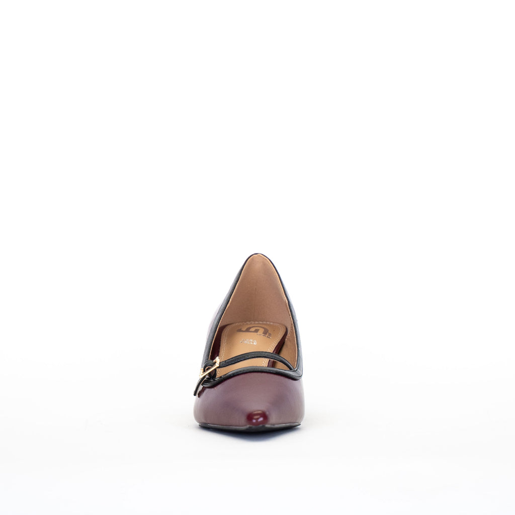 Gold & Gold - Tacco con fibbia Nero/Bordeaux