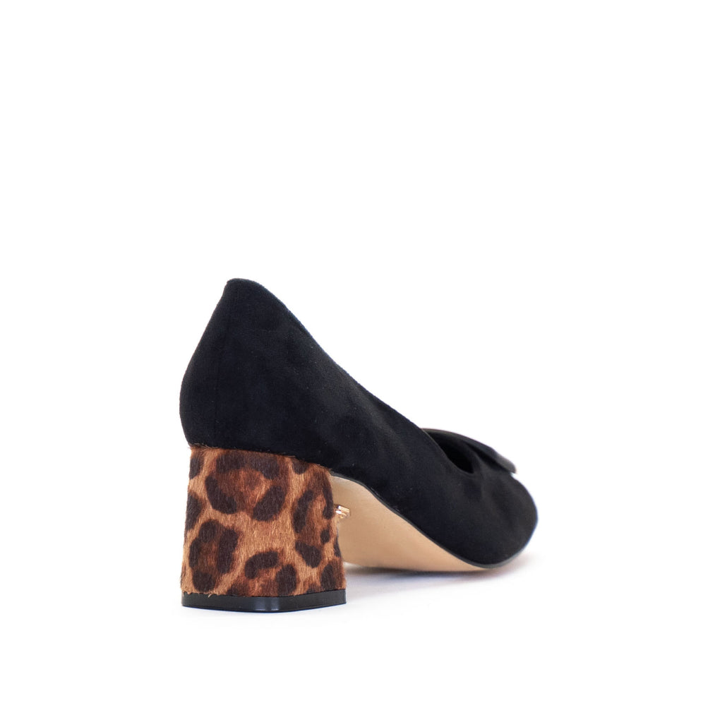 Gold & Gold -Tacco animalier Nero/Marrone