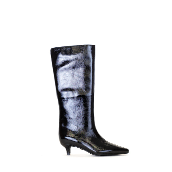 GOLD&GOLD STIVALE CON GAMBALE ALTO GU321 NERO E BORDEAUX