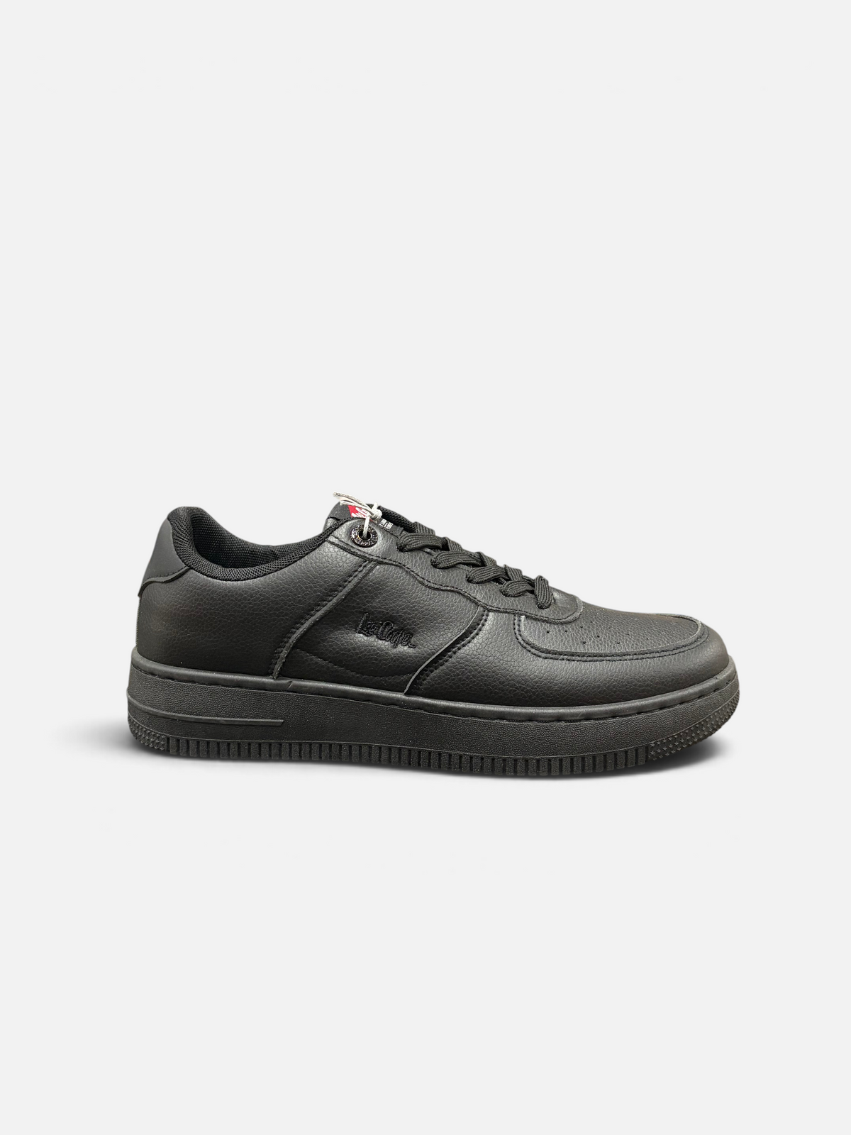 Sneakers Oxford da uomo Alex Calzature Le Cooper in ecopelle nera con suola platform e lacci tono su tono