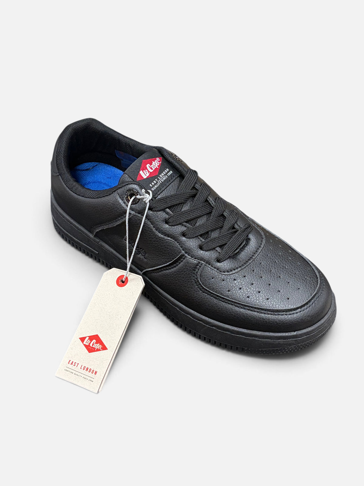 Sneakers Oxford nere da uomo Alex Calzature in ecopelle con lacci e logo Le Cooper sulla linguetta