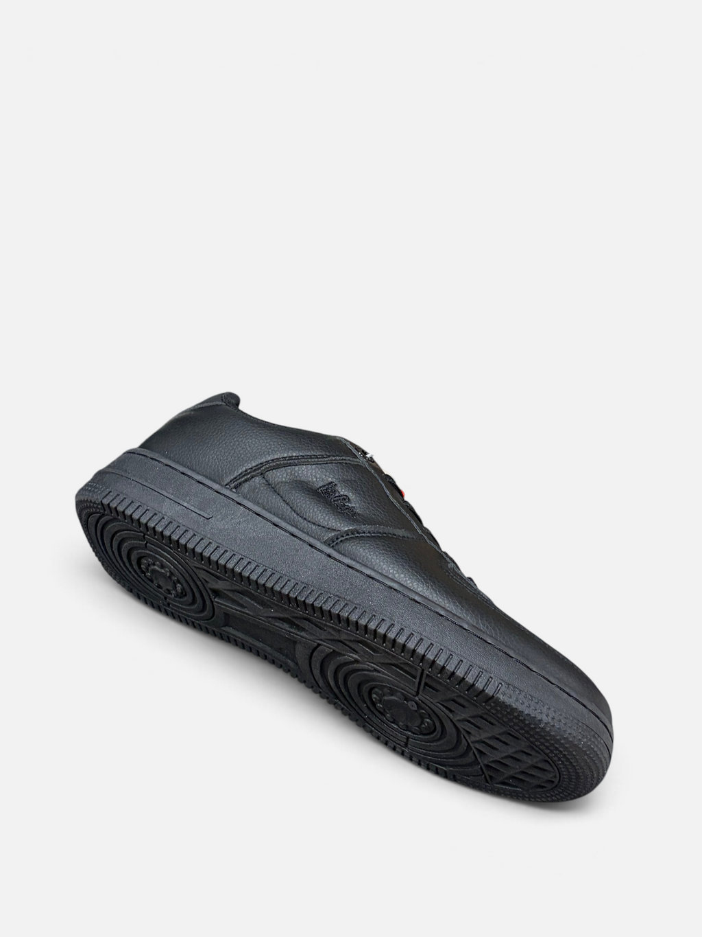 Sneakers Oxford da uomo Alex Calzature Le Cooper in pelle nera con suola in gomma testurizzata
