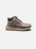 Scarponcini da uomo Alex Calzature Enrico Coveri Claus in pelle marrone con dettagli in mesh e suola sportiva