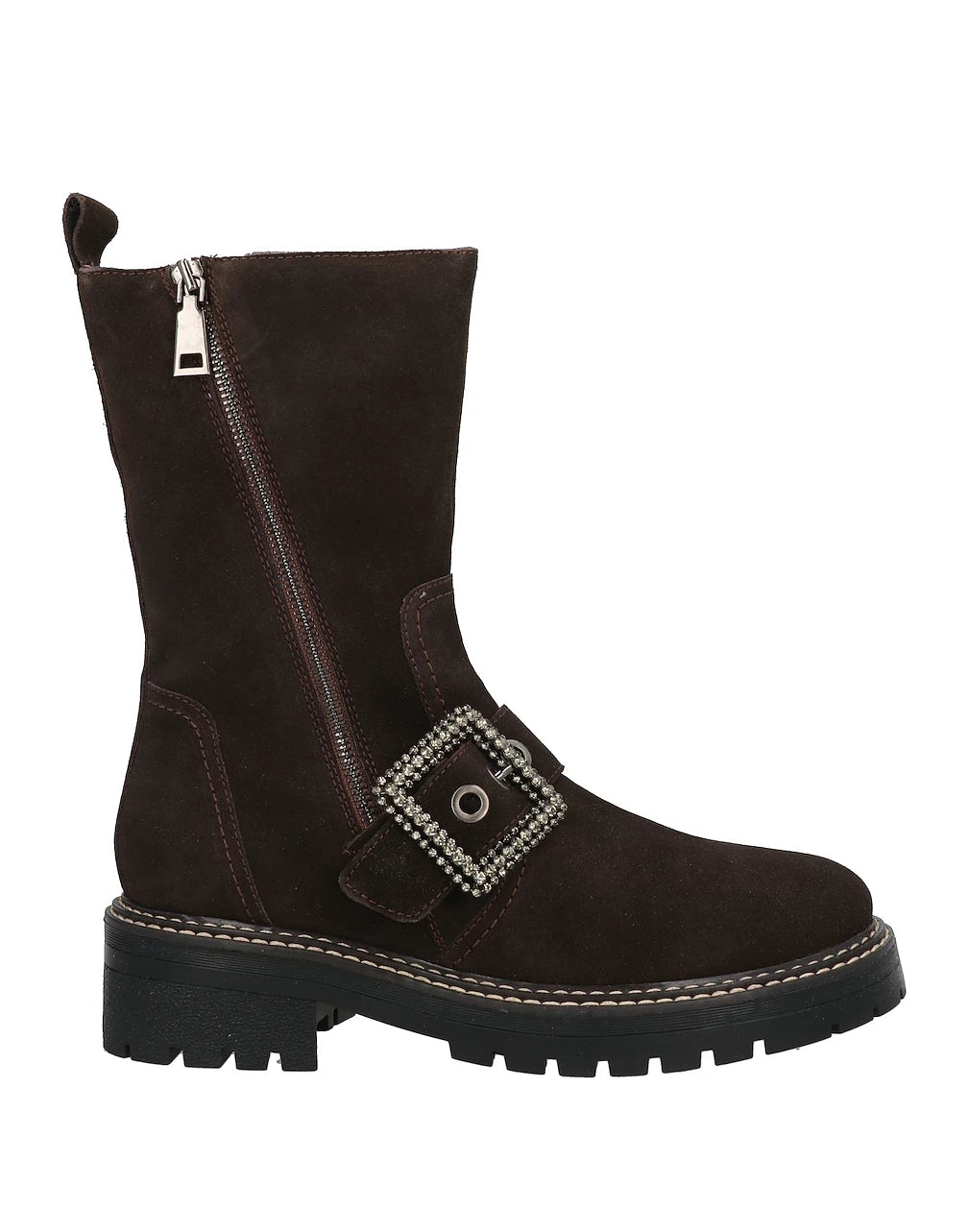 APE PAZZA-Stivaletti F3COMBAT43 in pelle scamosciata marrone-beige
