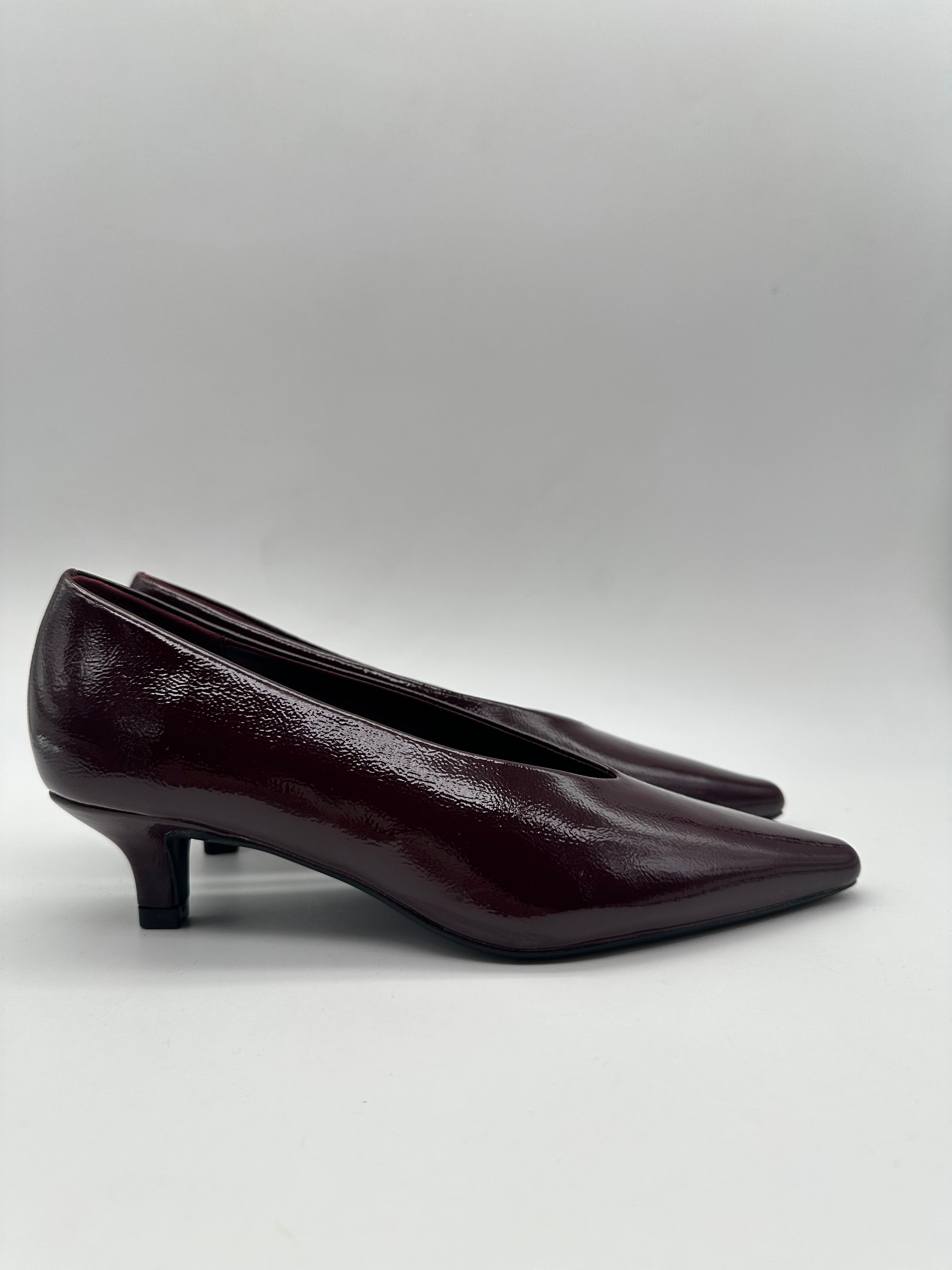 Gold & Gold - Tacco décolleté in vernice Nero/Bordeaux