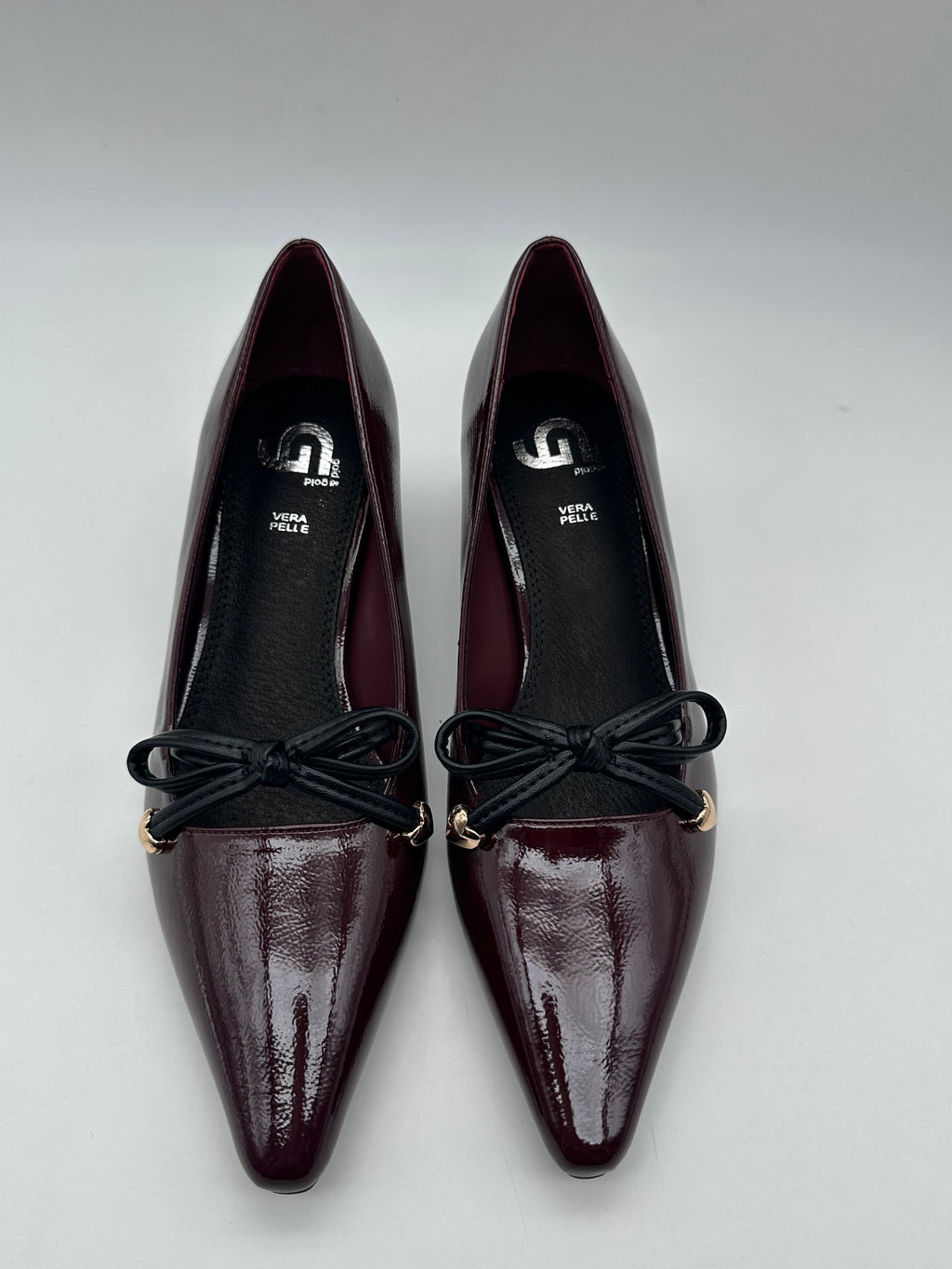 Gold & Gold - Tacco con fiocco Nero/Bordeaux