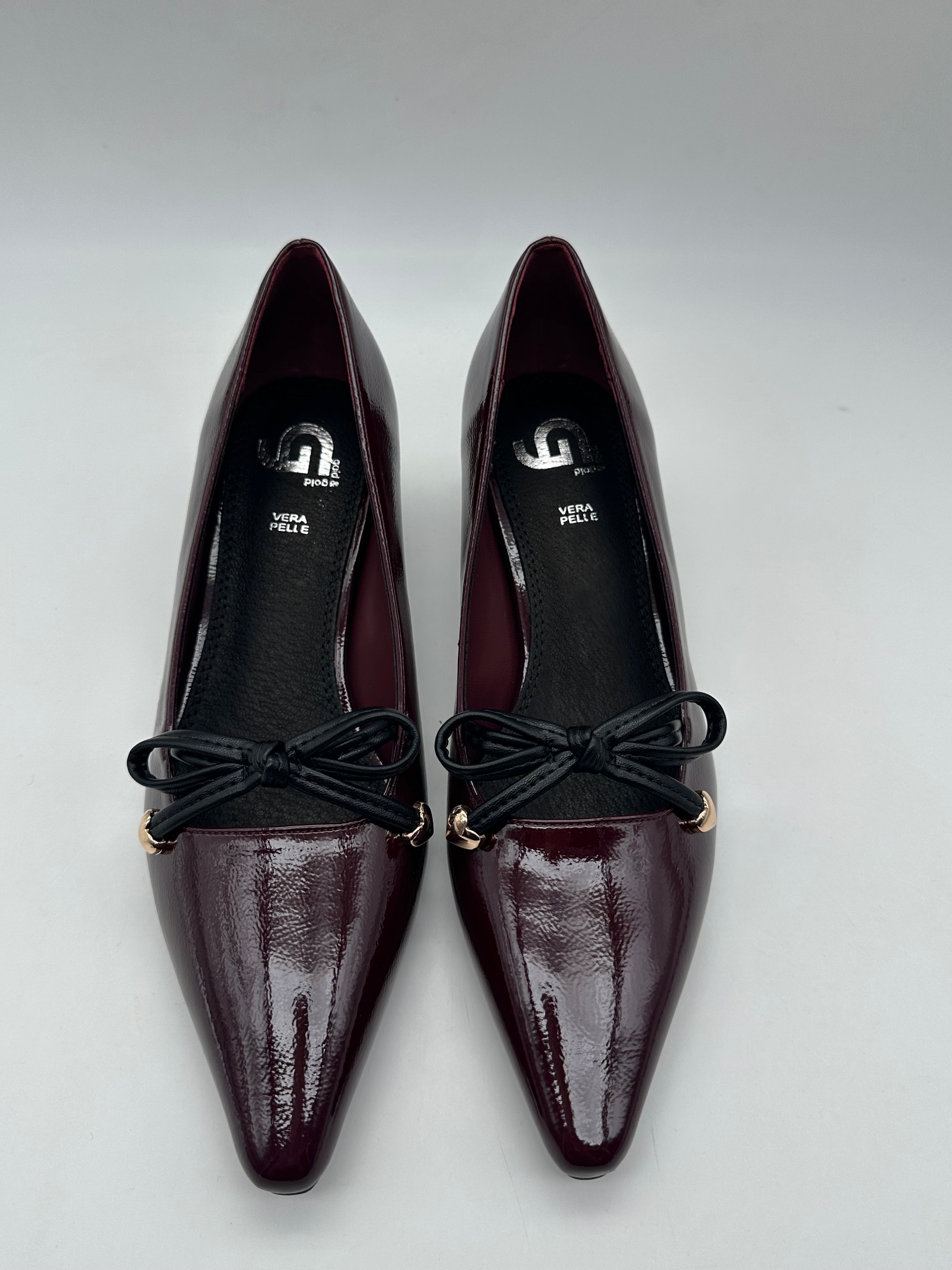 Gold & Gold - Tacco con fiocco Nero/Bordeaux