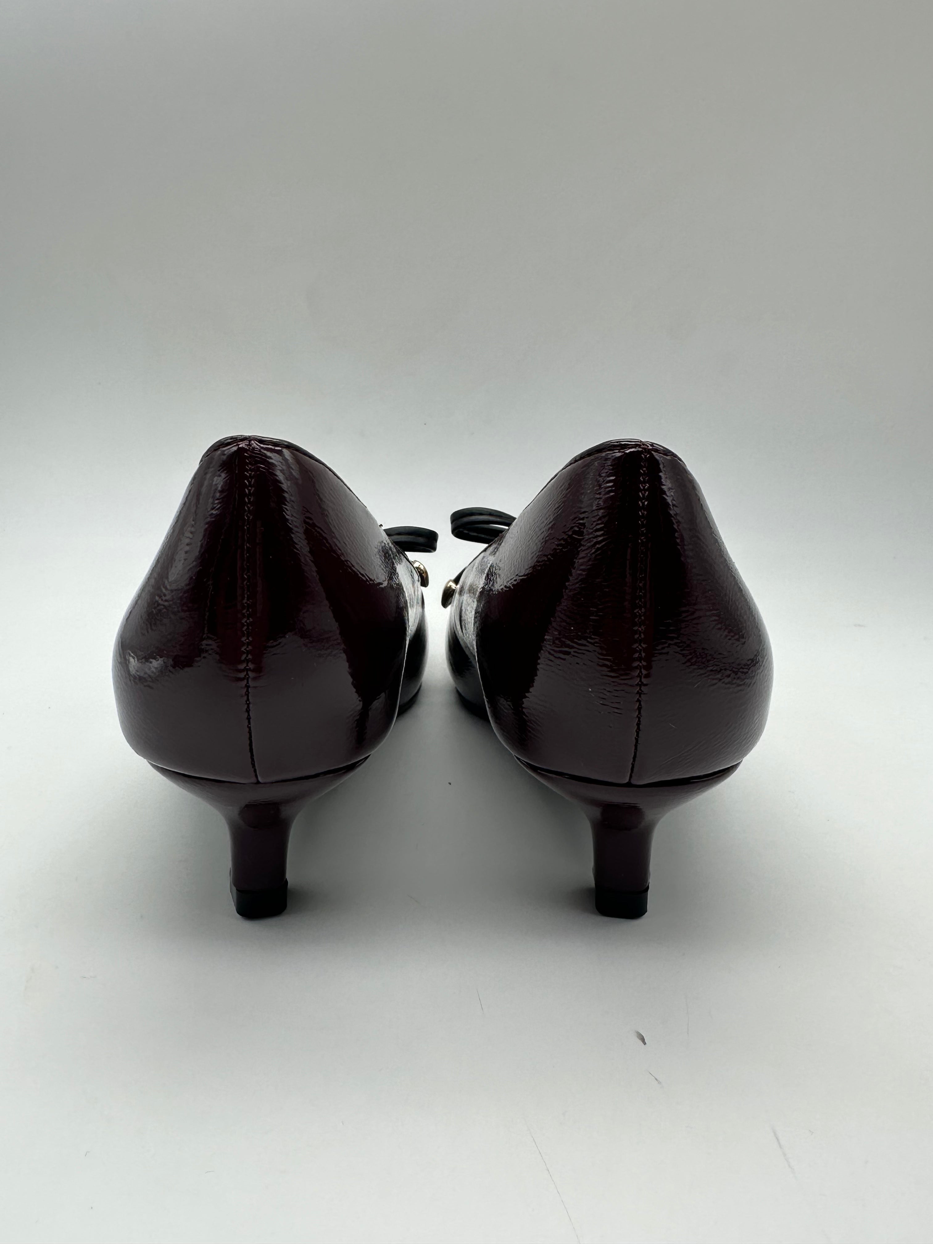 Gold & Gold - Tacco con fiocco Nero/Bordeaux