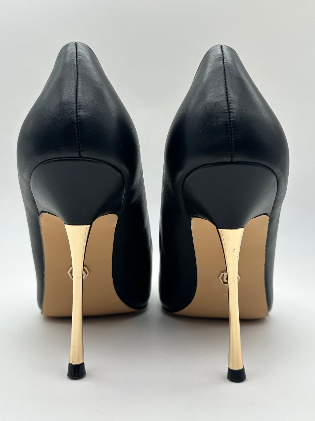 Gold & Gold - Tacco a stiletto effetto scultura Nero/Rosso