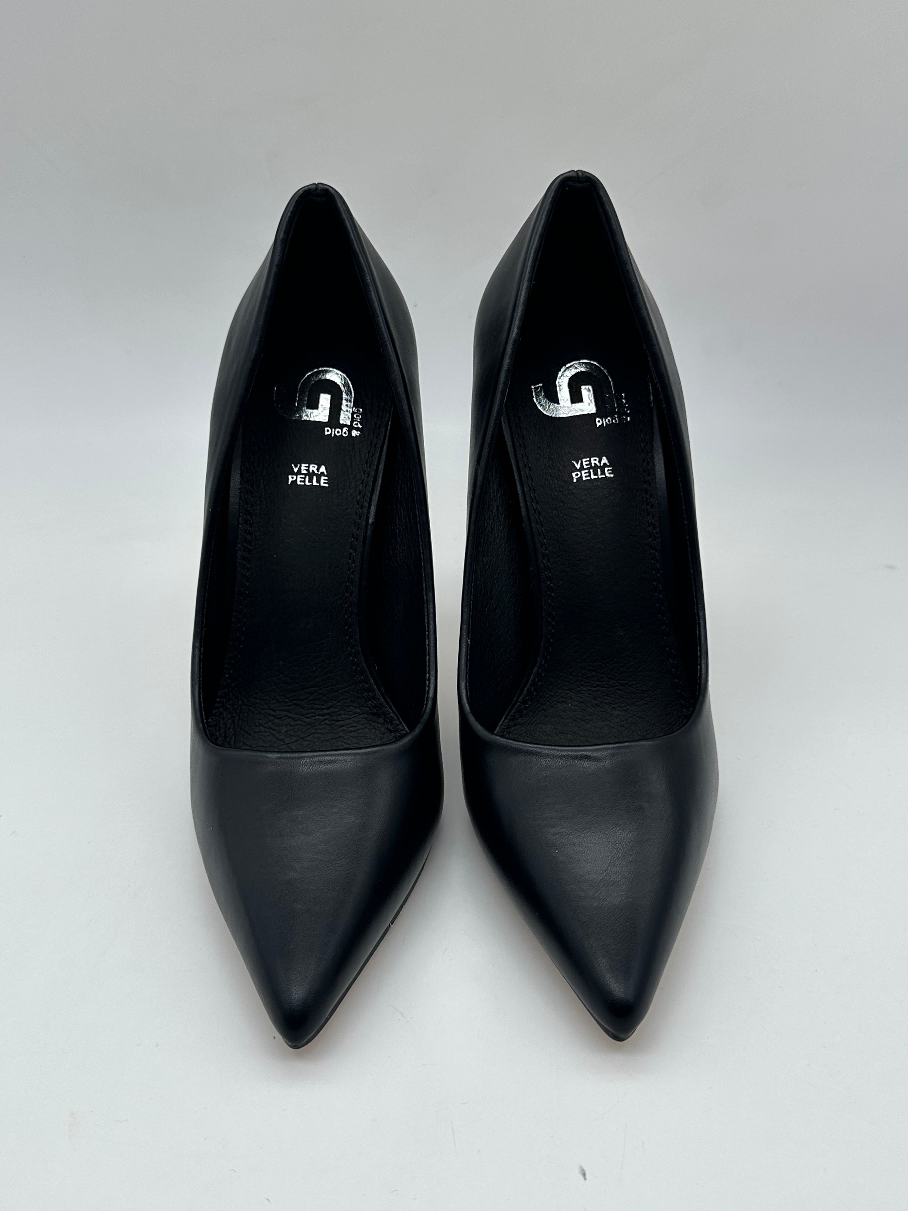 Gold & Gold - Tacco a stiletto effetto scultura Nero/Rosso