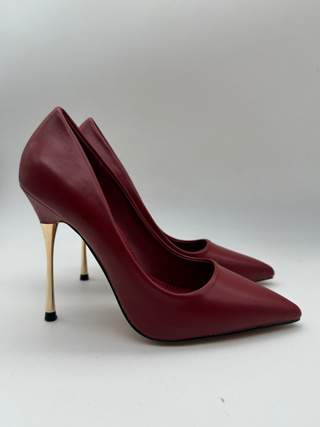Gold & Gold - Tacco a stiletto effetto scultura Nero/Rosso
