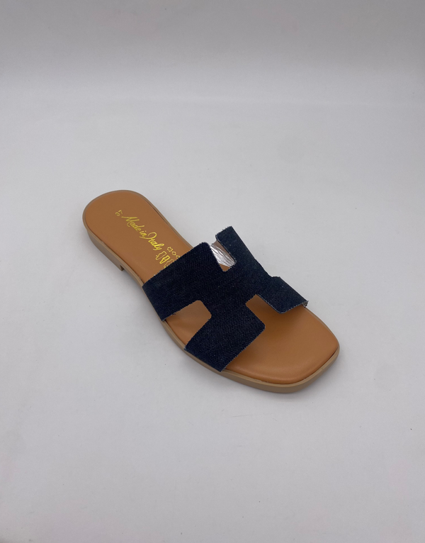Ciabatte Made in Italy - ART. H Blu Jeans - Donna