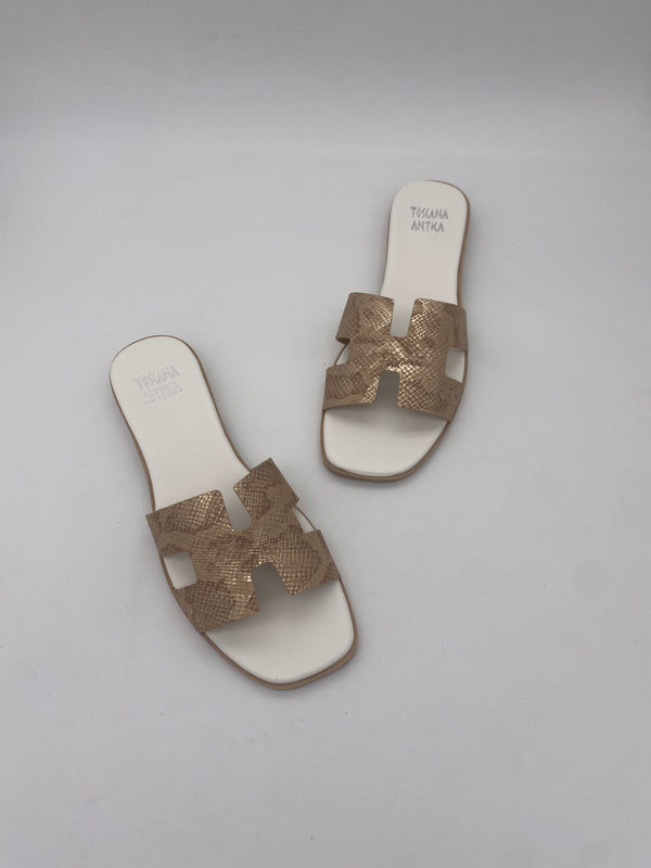CARVELA - Ciabatte Pitonate Beige - Donna