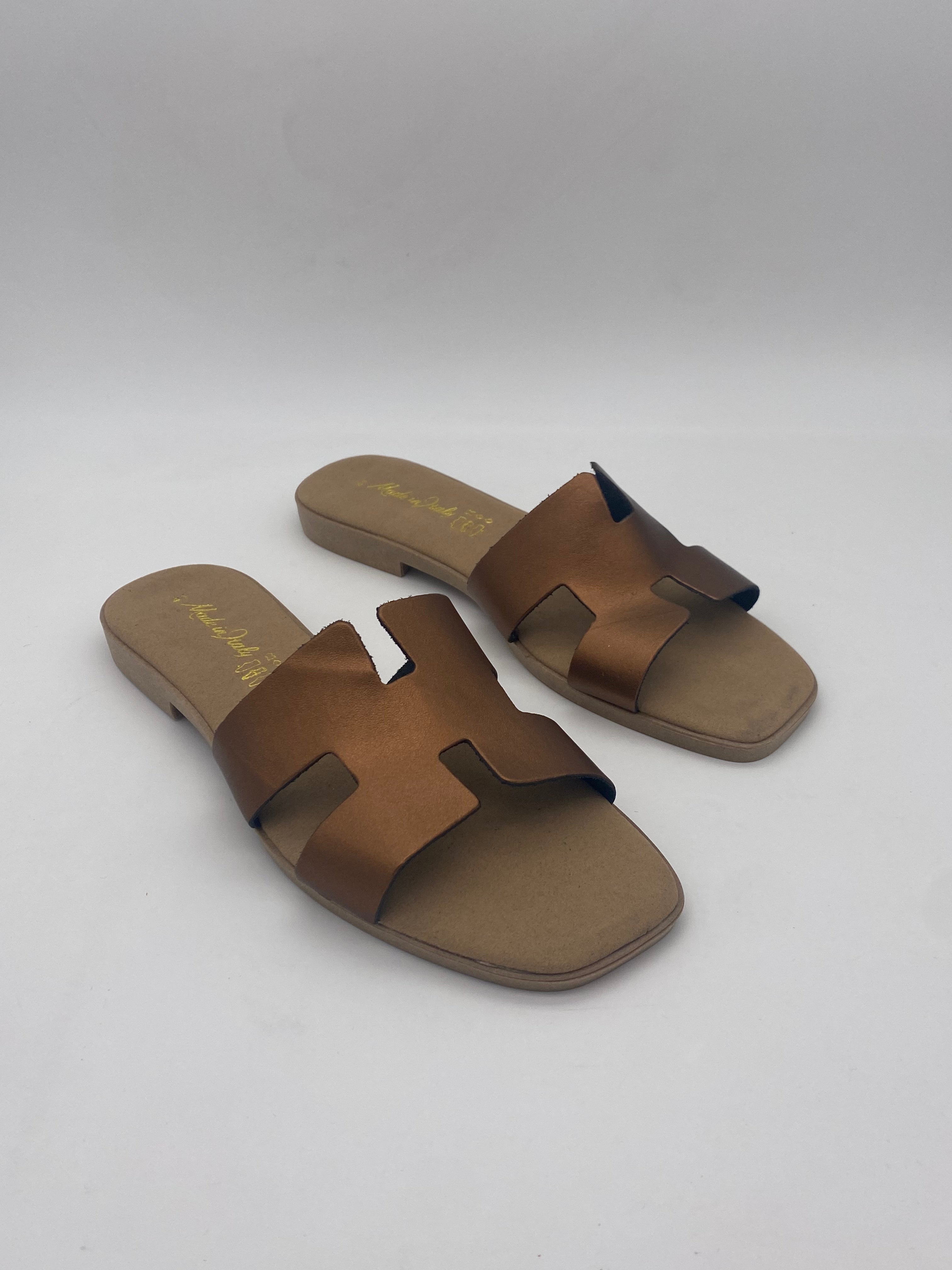 Ciabatte Made in Italy -  Bronzo - Donna