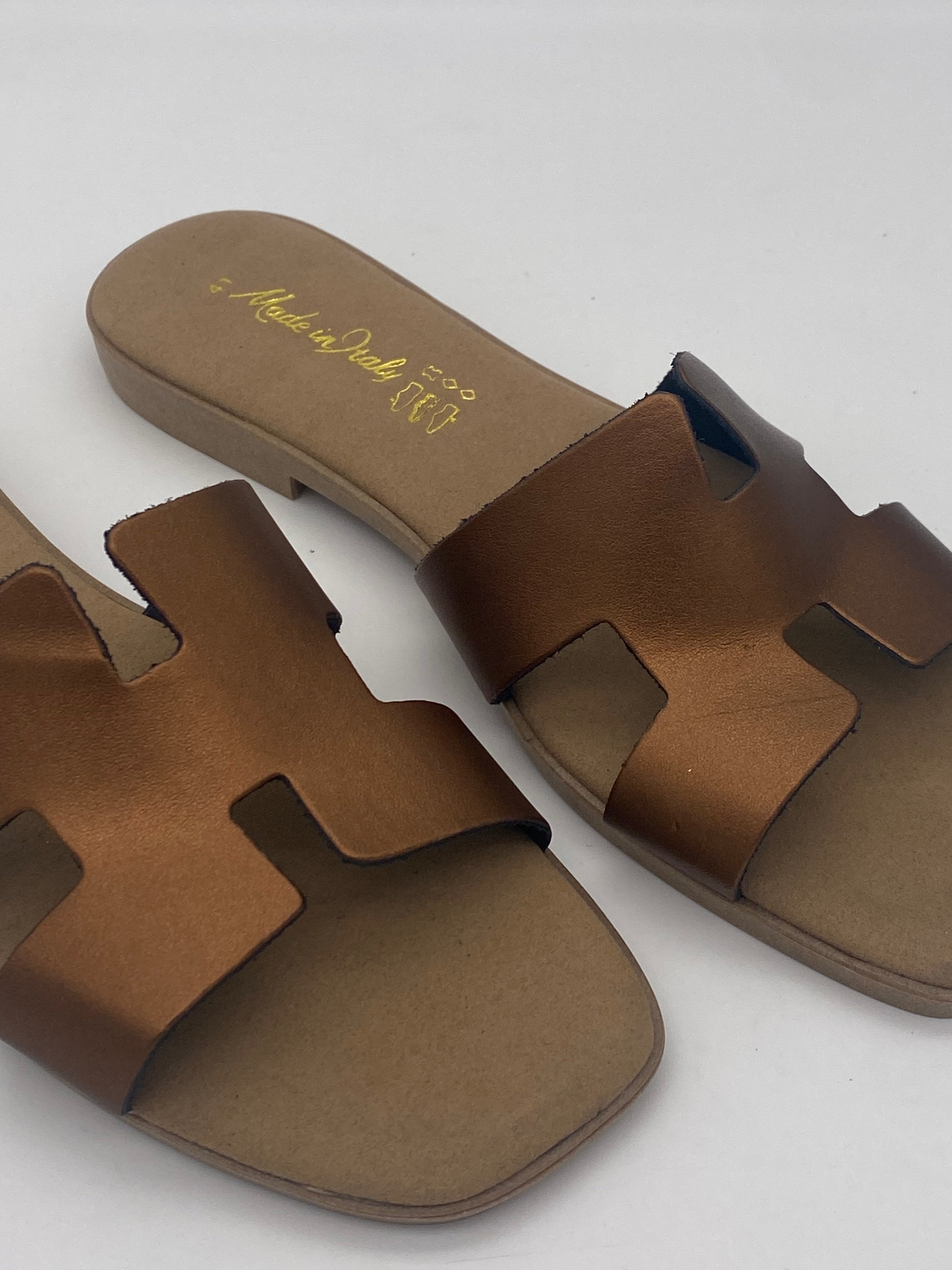 Ciabatte Made in Italy -  Bronzo - Donna