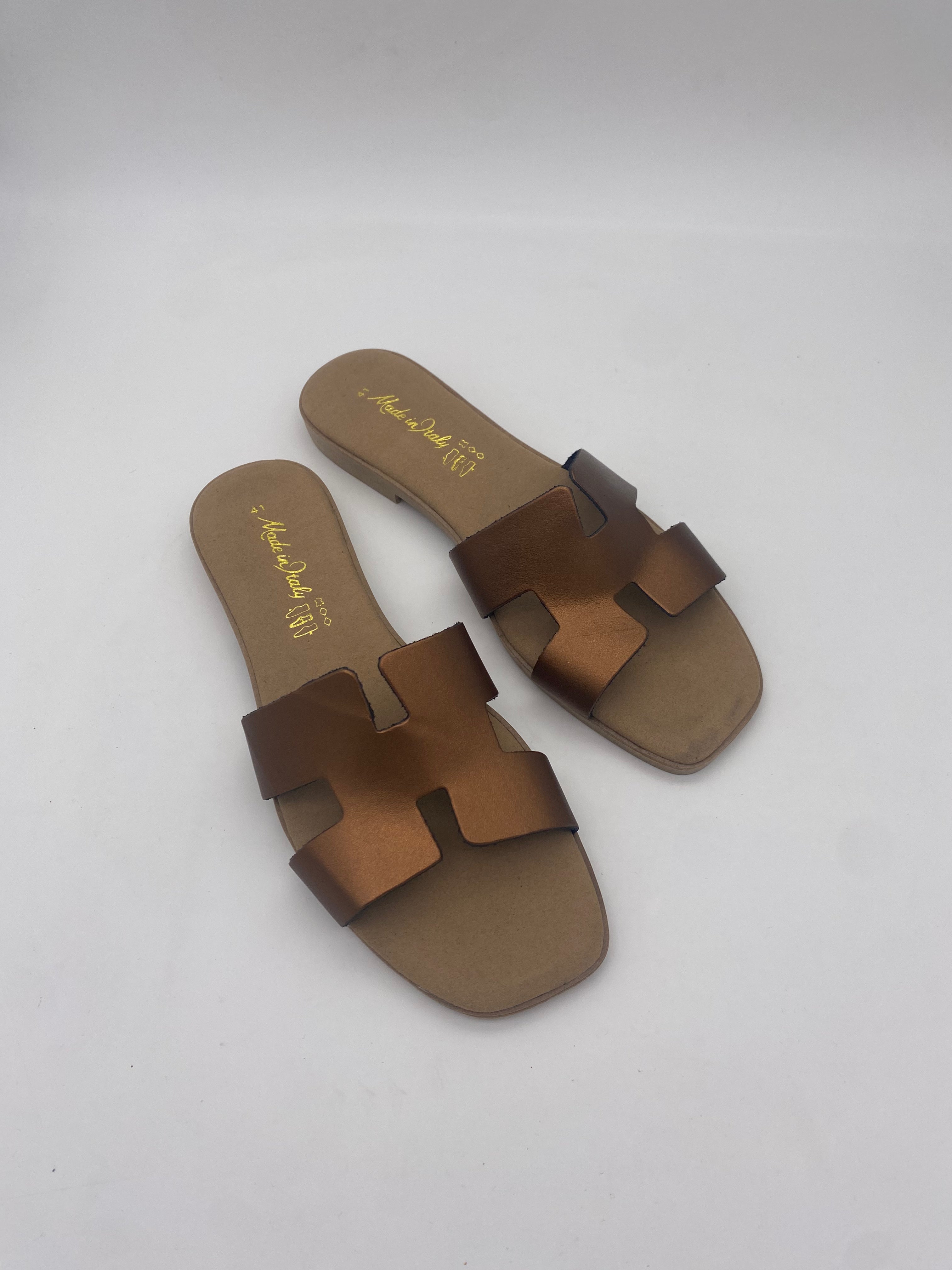 Ciabatte Made in Italy -  Bronzo - Donna