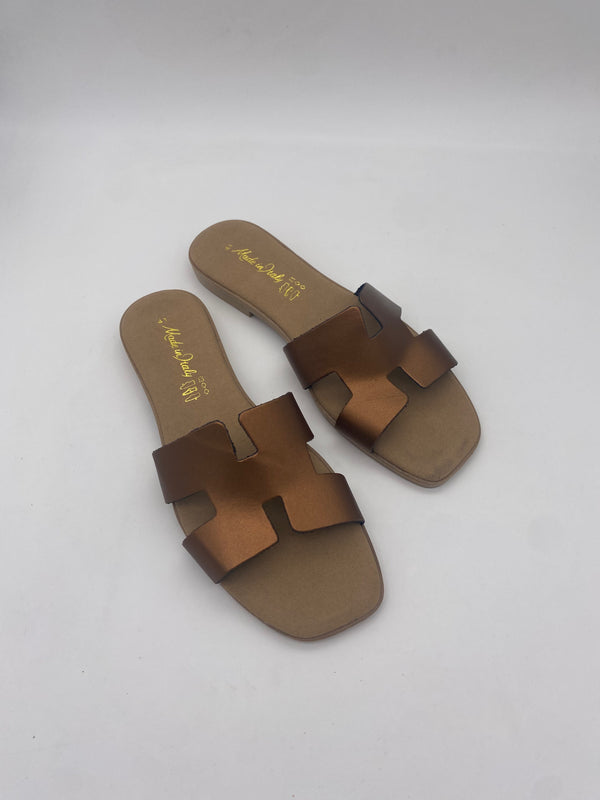 Ciabatte Made in Italy -  Bronzo - Donna