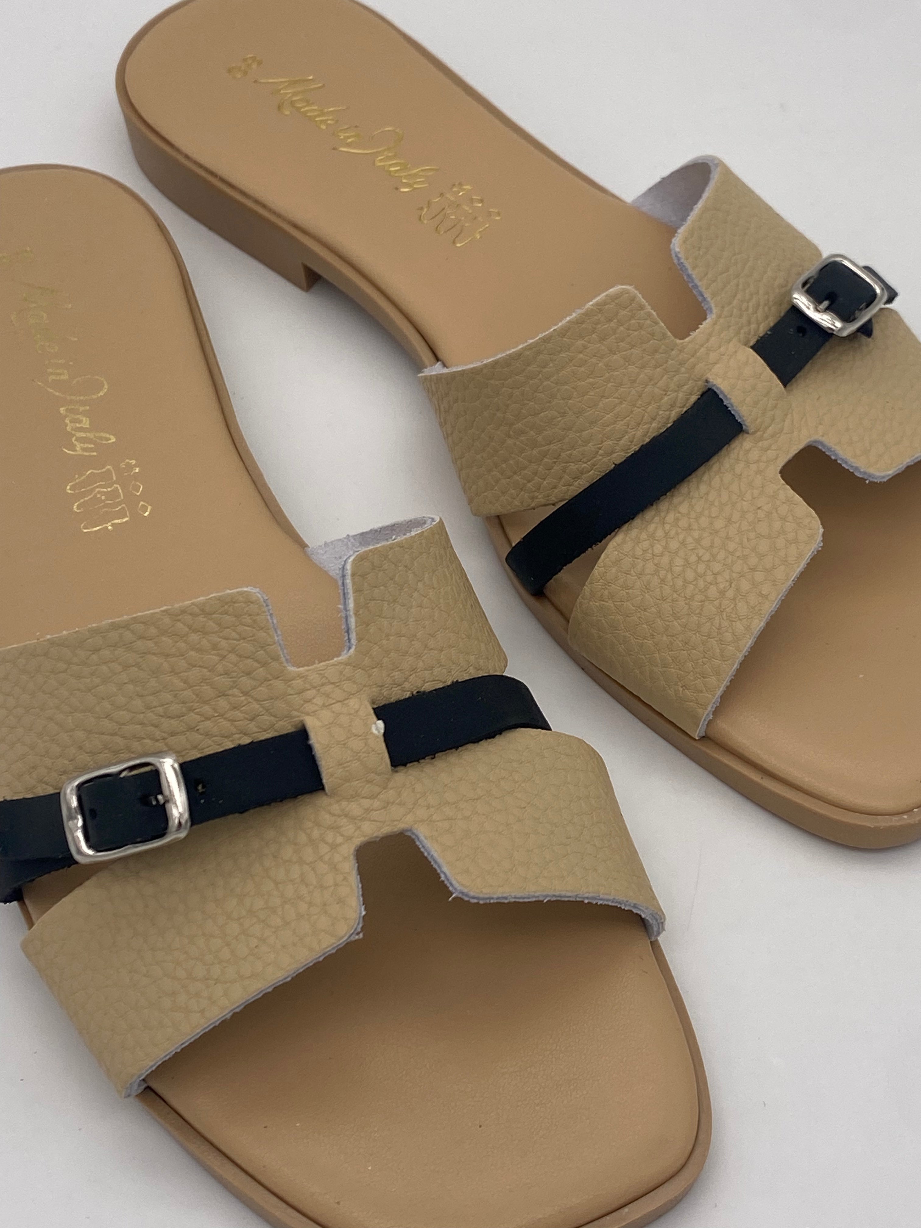 Ciabatte Cuoio II Colors Nero/Beige - Donna