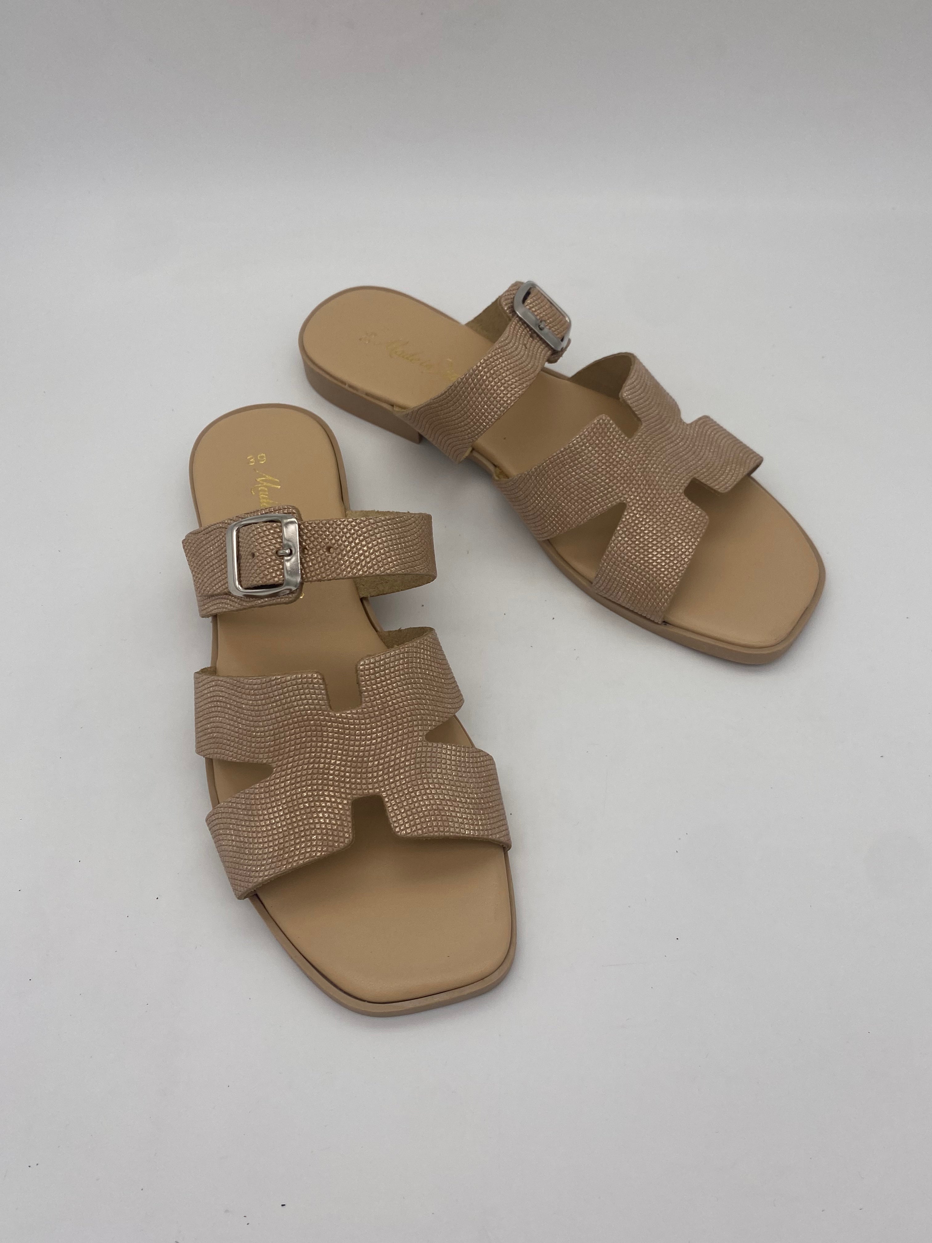 Made in Italy - Ciabatte con Fibbia Rosa - Donna