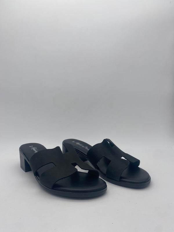 Made in Italy - Ciabatte con Tacco Vell/Nero - Donna