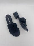 Made in Italy - Ciabatte con Tacco Vell/Nero - Donna