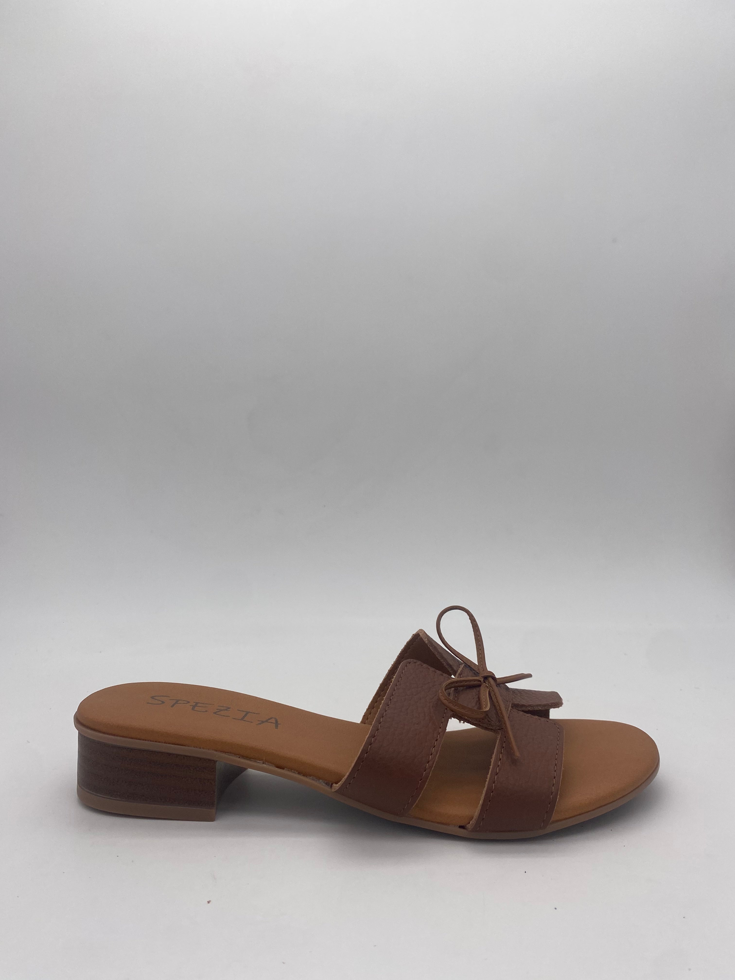 Made in Italy - Ciabatte con Tacco Cuoio - Donna