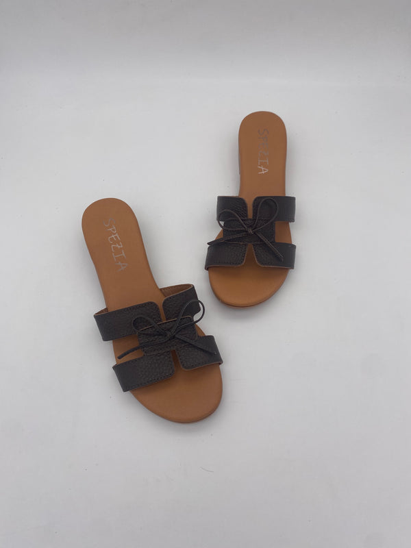 Made in Italy - Ciabatte con Tacco Cuoio - Donna