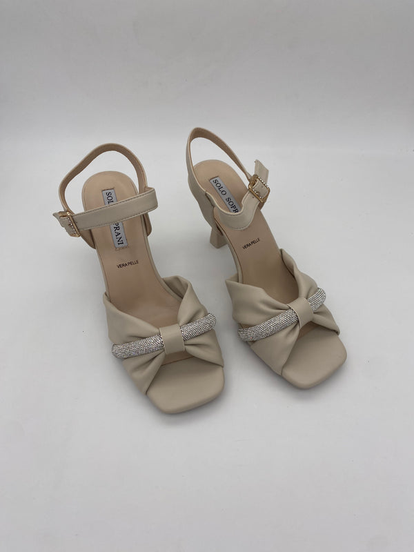 SOLO SOPRANI - Sandalicon tacco  Nero/Beige/Glitter - Donna