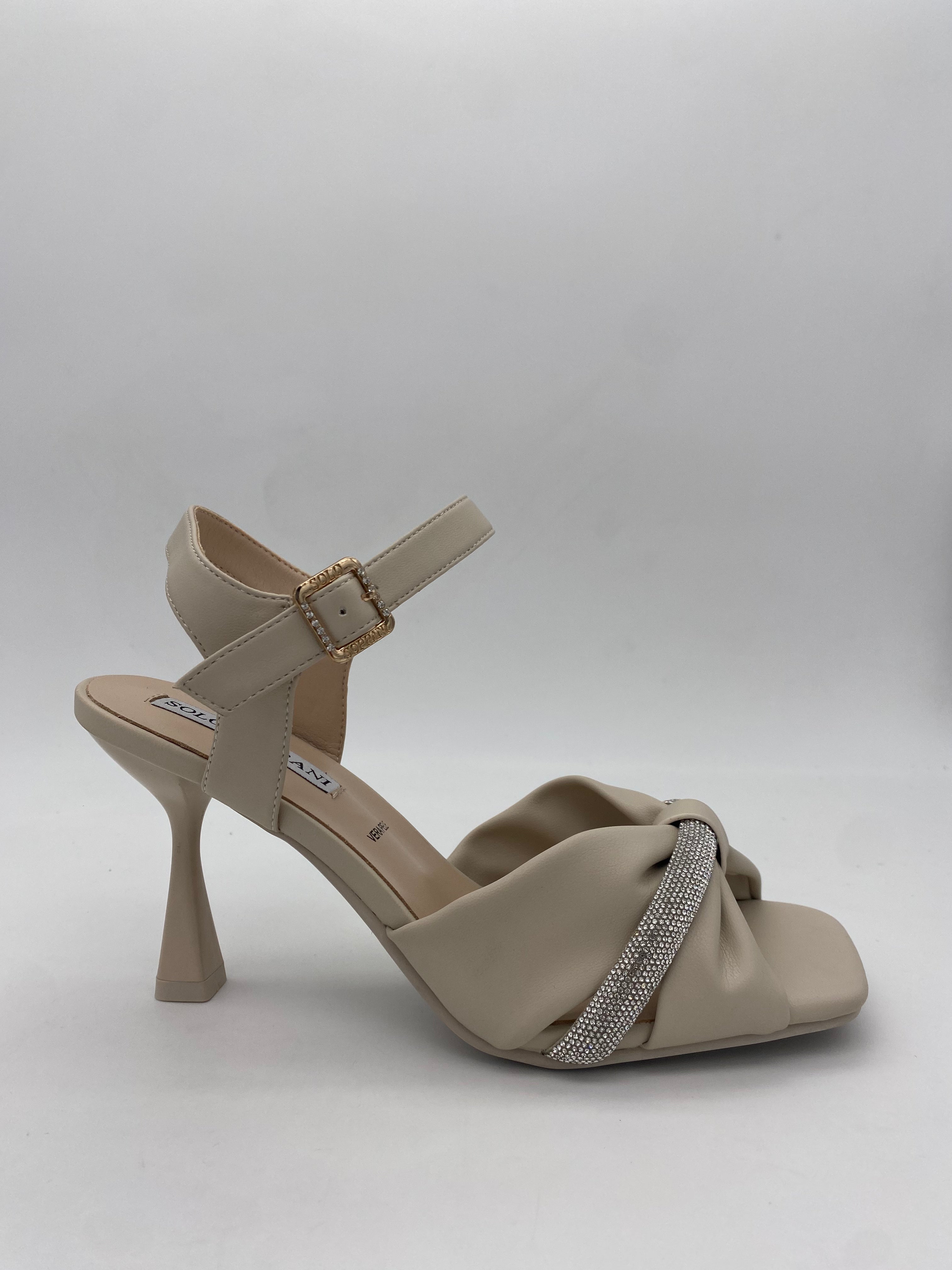 SOLO SOPRANI - Sandalicon tacco  Nero/Beige/Glitter - Donna