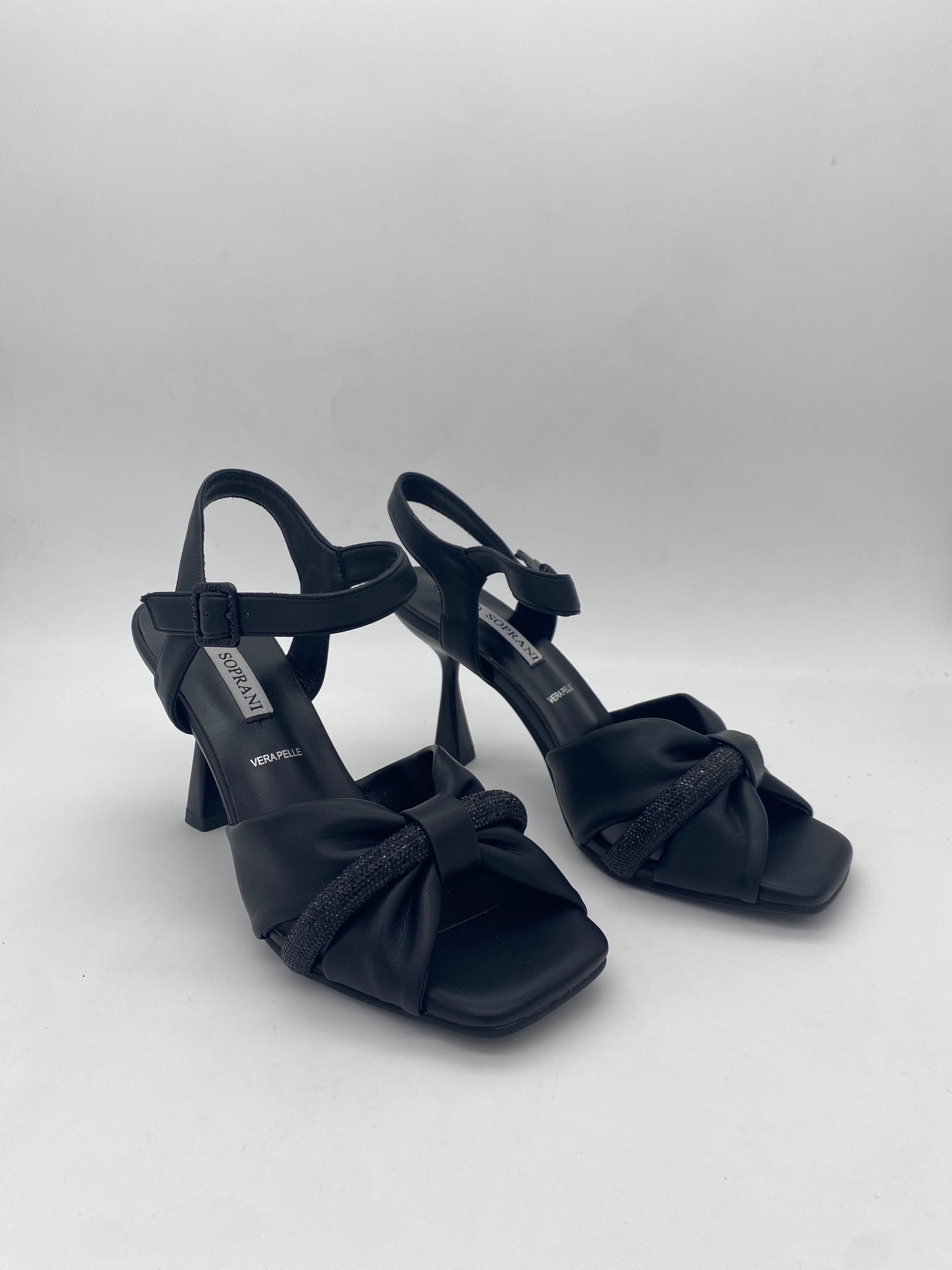 SOLO SOPRANI - Sandalicon tacco  Nero/Beige/Glitter - Donna