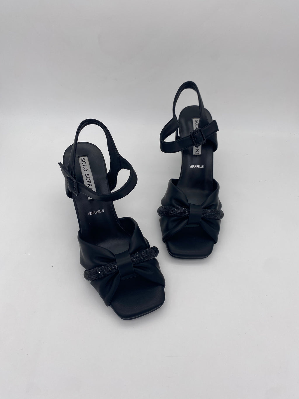 SOLO SOPRANI - Sandalicon tacco  Nero/Beige/Glitter - Donna