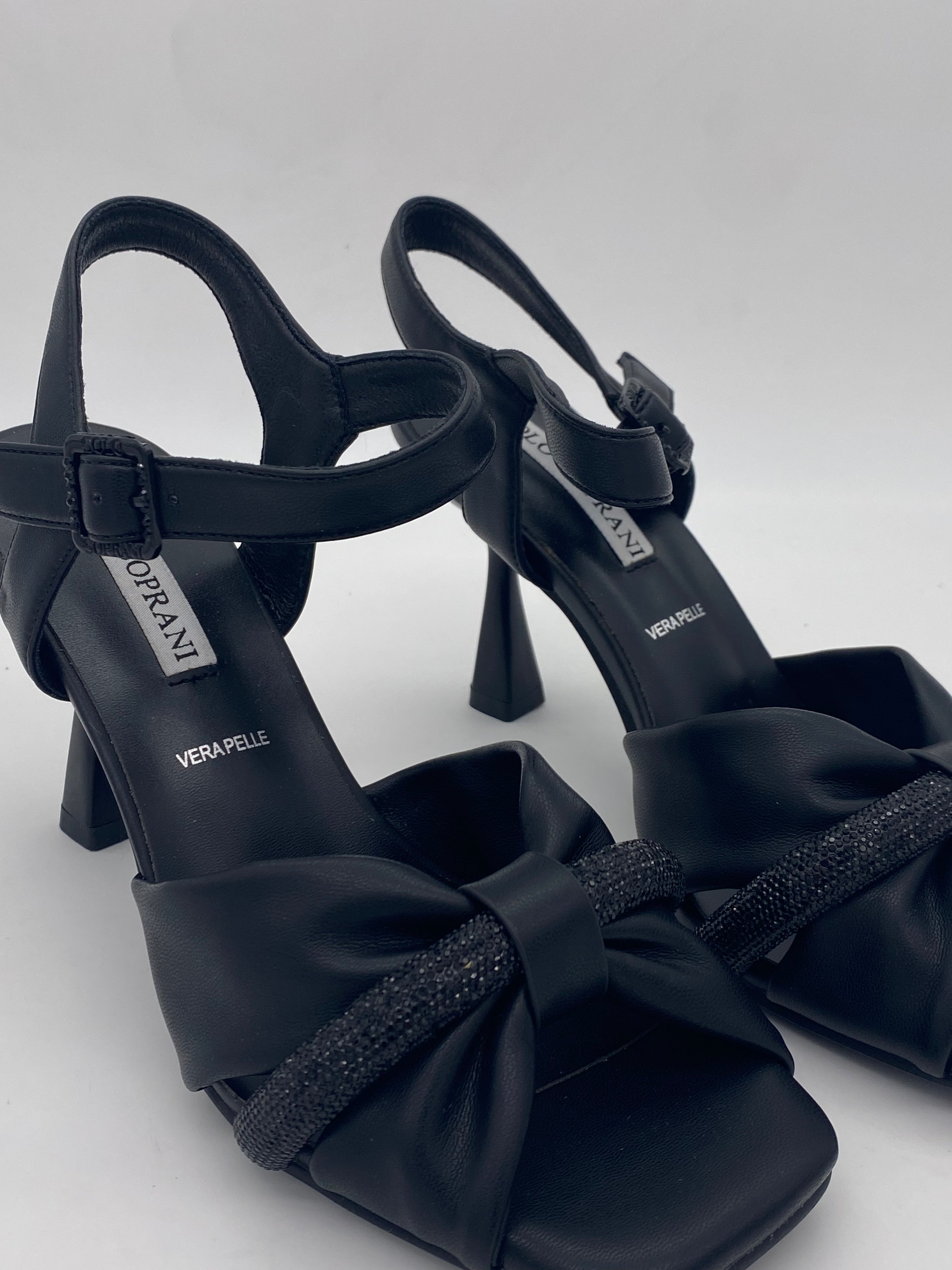 SOLO SOPRANI - Sandalicon tacco  Nero/Beige/Glitter - Donna