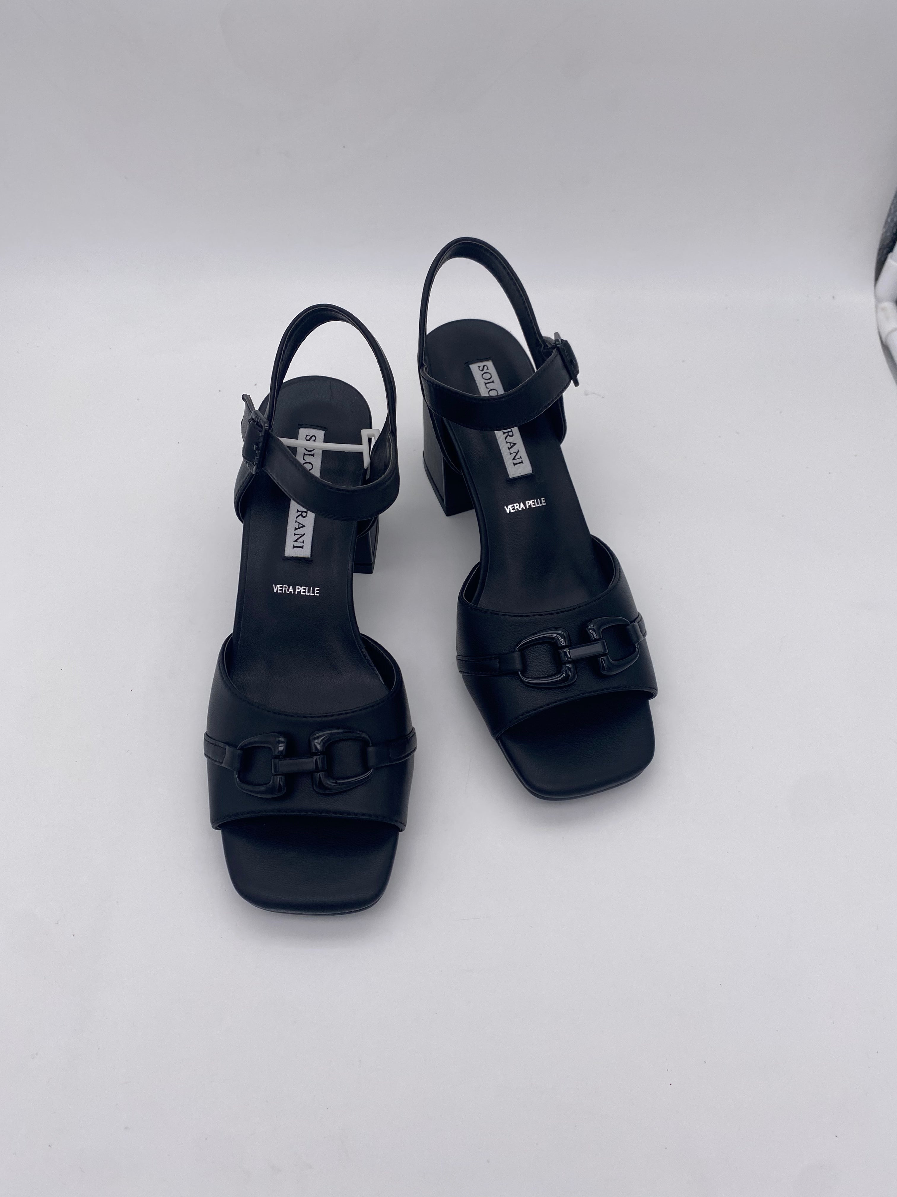 SOLO SOPRANI - Decoltè/Sandali Nero in Pelle - Donna