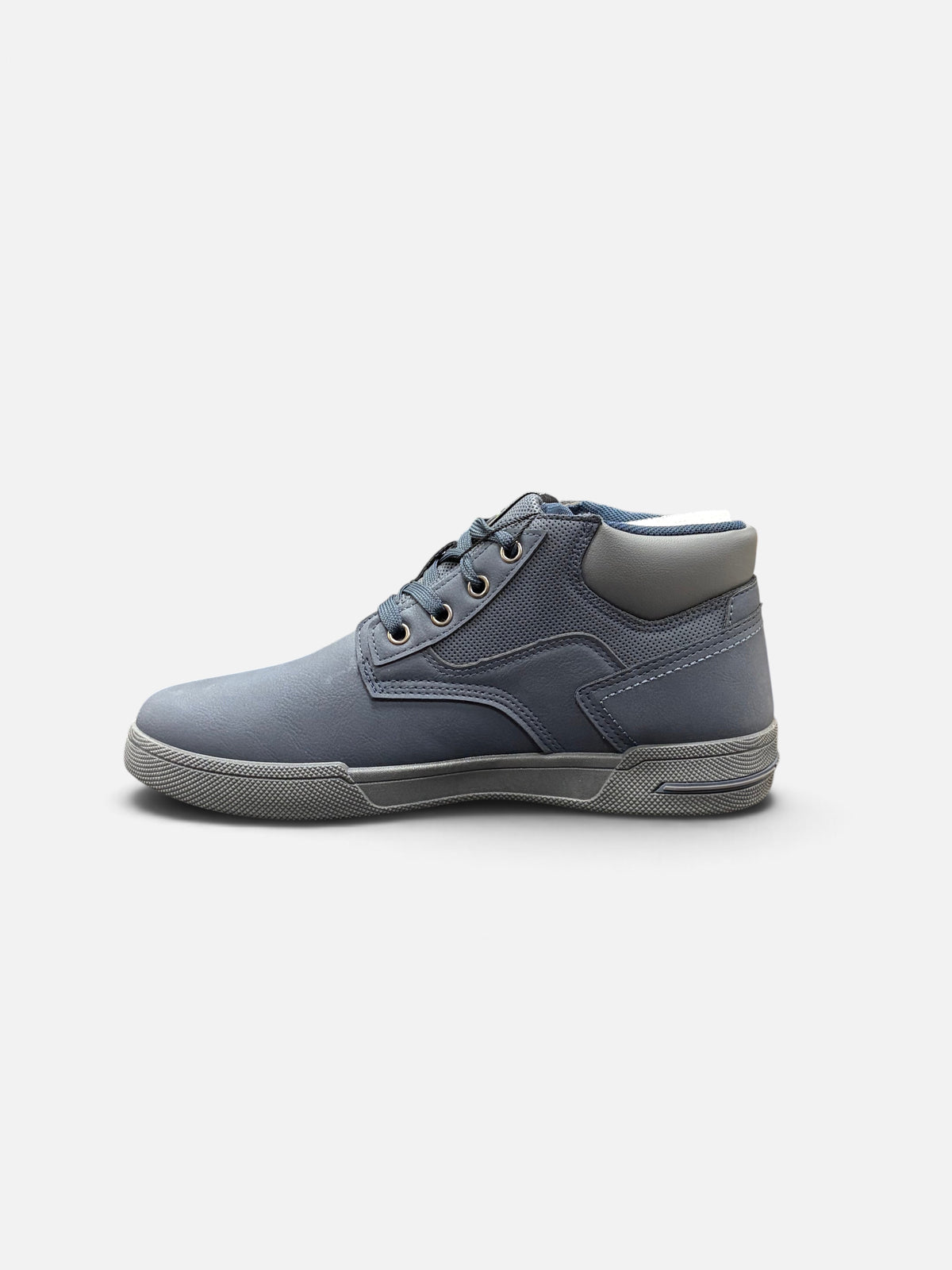 Scarponcini da uomo Enrico Coveri modello Cassel in ecopelle blu con dettagli in mesh, disponibili da Alex Calzature