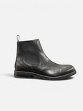 Stivaletto Chelsea da uomo Alex Calzature Enrico Coveri Proton in pelle nera con dettagli brogue e inserti elastici