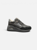 Sneakers nere da donna Alex Calzature con chiusura a zip, inserti in pelle e suola rialzata con ammortizzazione