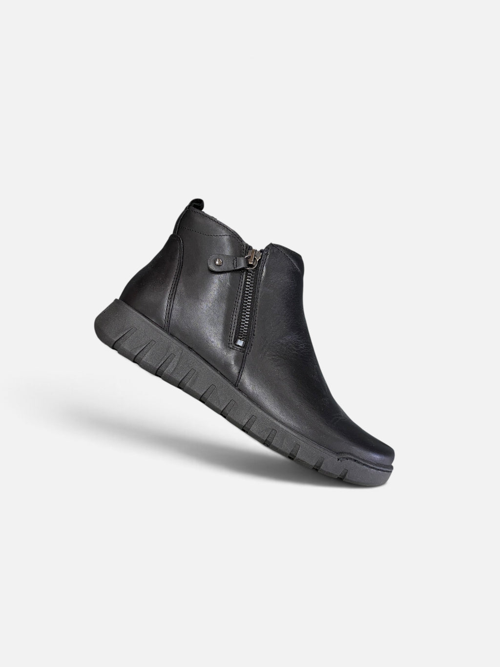 Stivaletto Easy'n Rose nero in pelle con cerniera laterale, proposto da Alex Calzature
