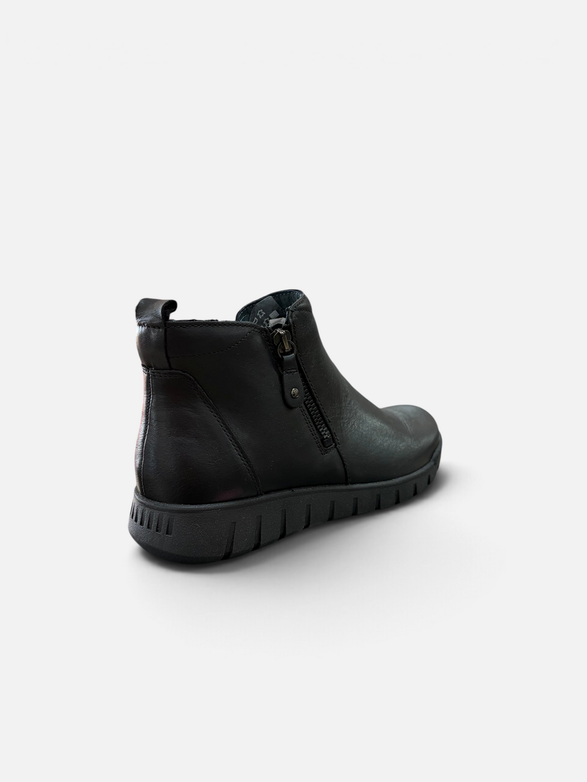 Stivaletto donna Easy'n Rose nero in pelle con cerniera laterale, collezione Alex Calzature