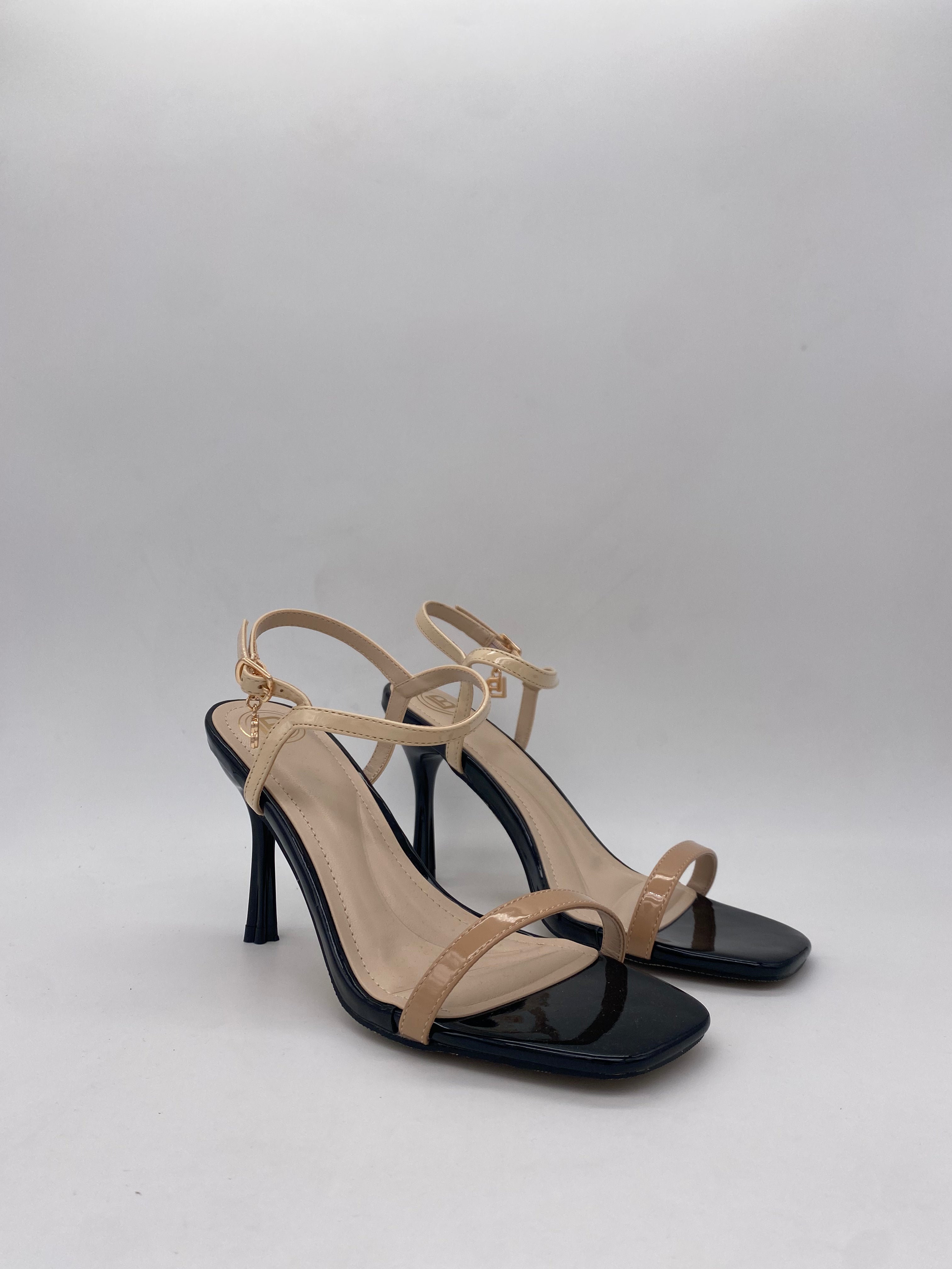 LAURA BIAGIOTTI - Sandali con tacco art.8995 Nero/Beige - Donna
