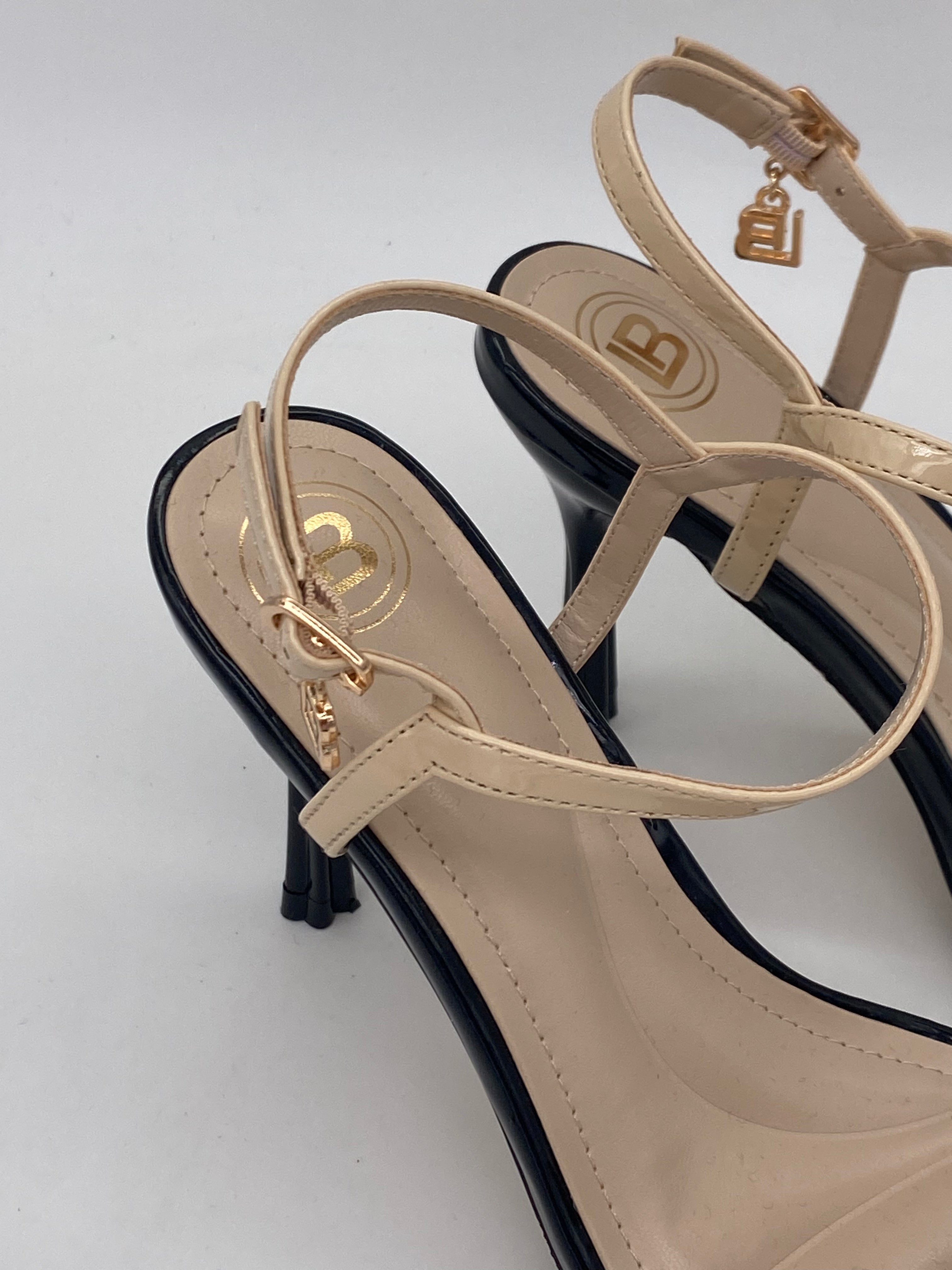 LAURA BIAGIOTTI - Sandali con tacco art.8995 Nero/Beige - Donna